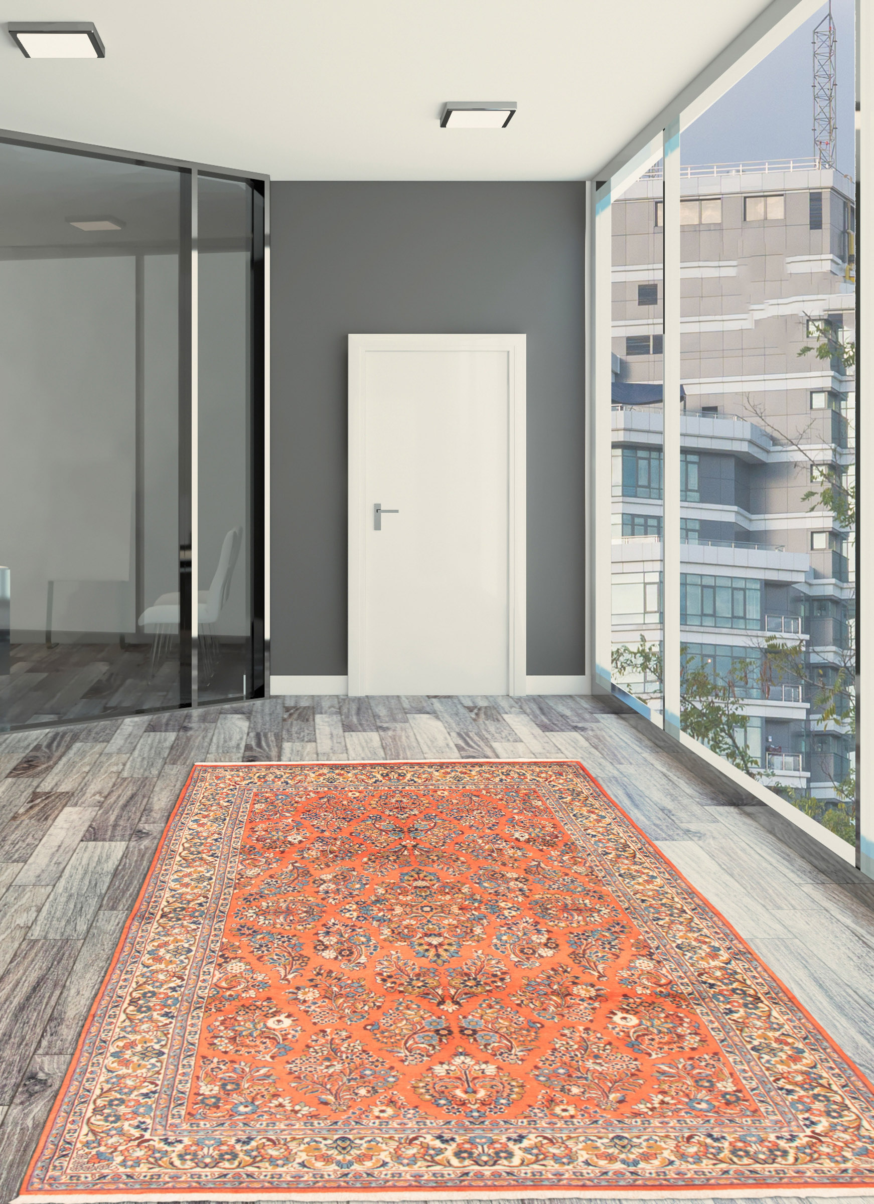 Persian Sarough 6'4" x 10'2" Hand-knotted Wool Rug 