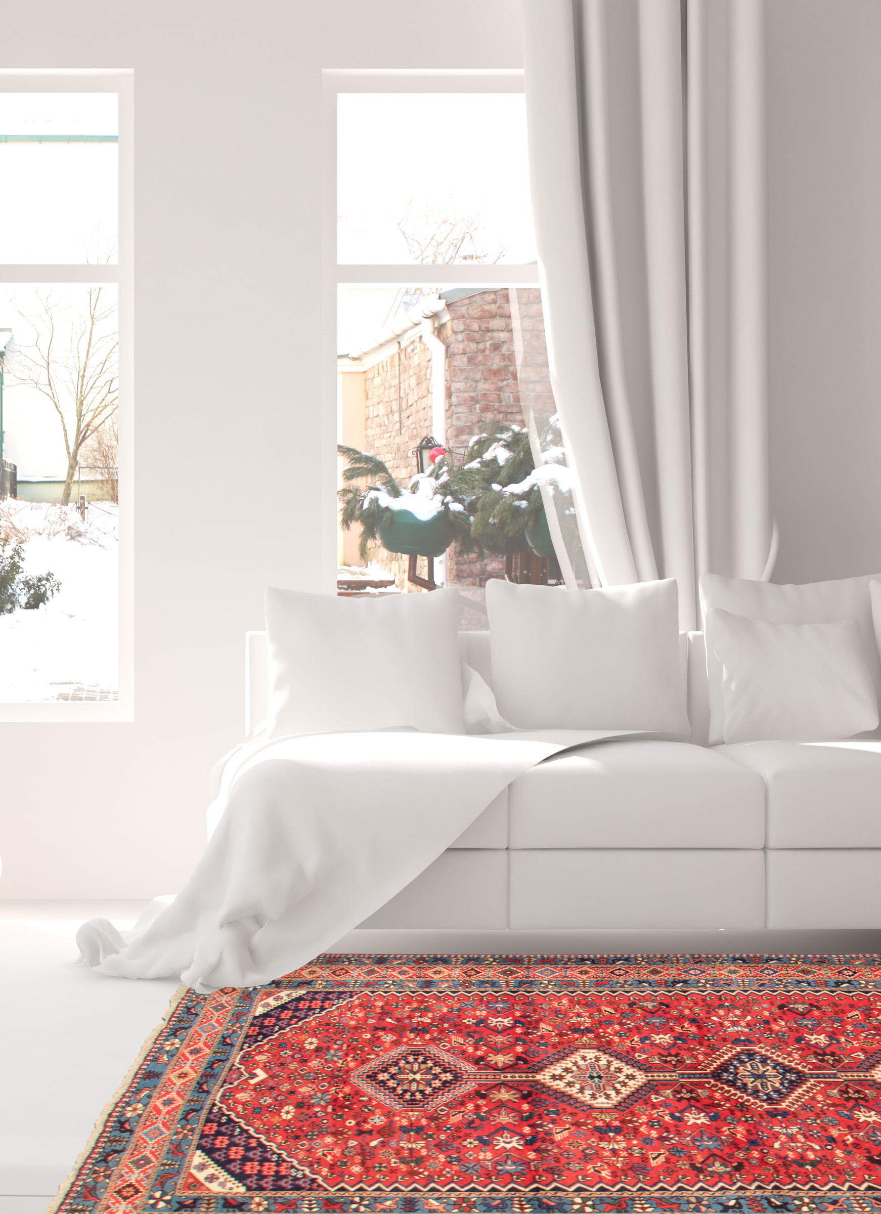 Persian Yalameh 4'11" x 8'10" Hand-knotted Wool Rug 