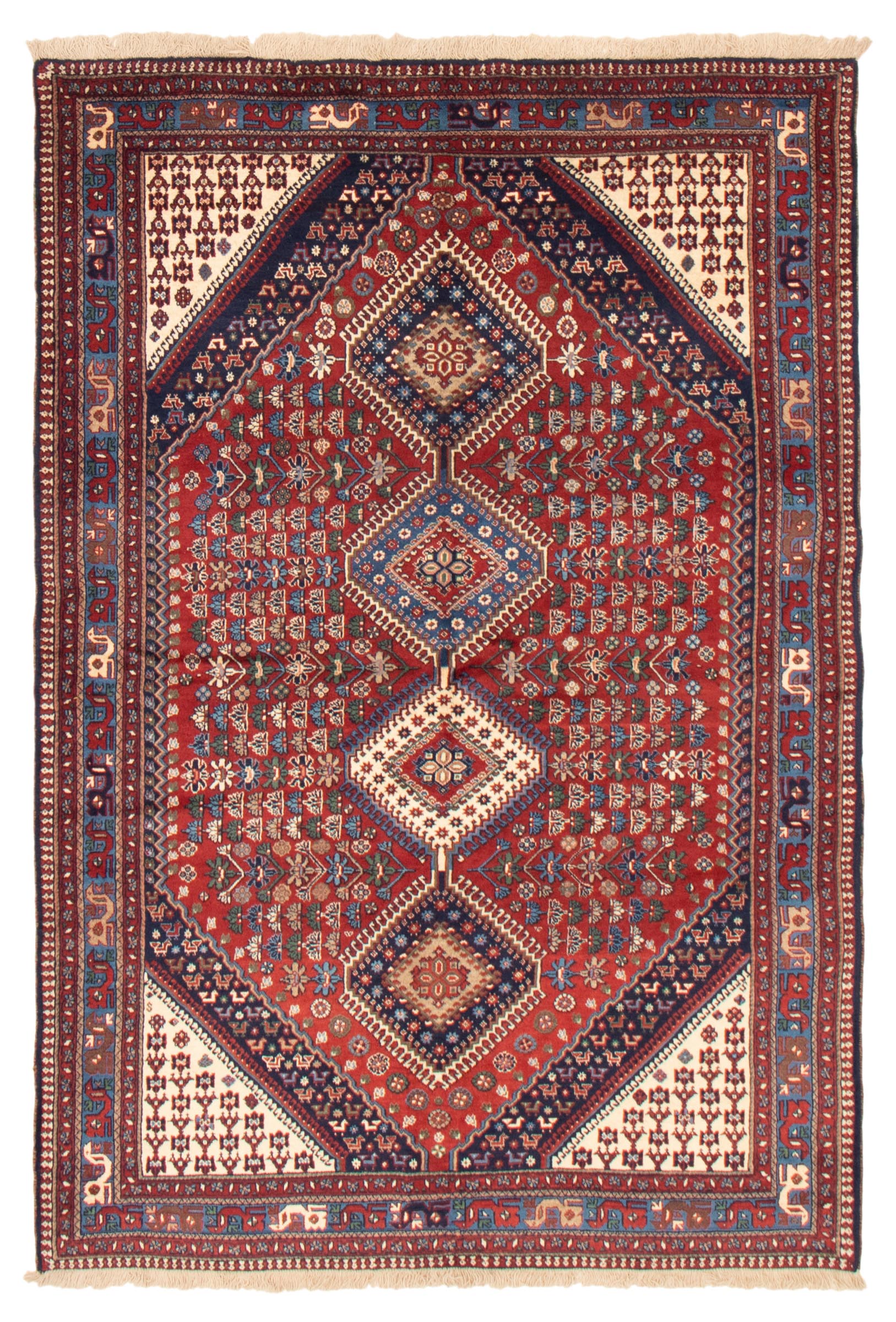 Persian Yalameh 5'7" x 8'2" Hand-knotted Wool Rug 