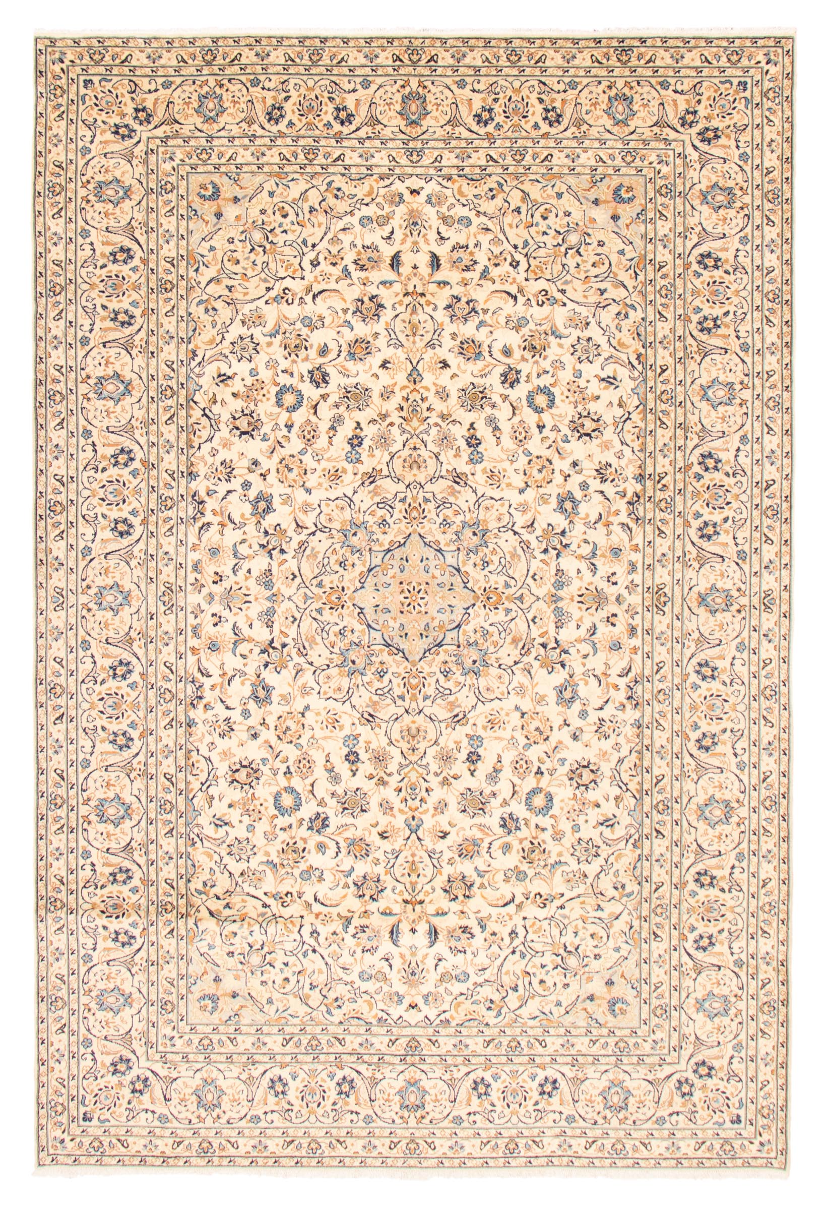 Persian Kashan 7'11" x 12'4" Hand-knotted Wool Rug 