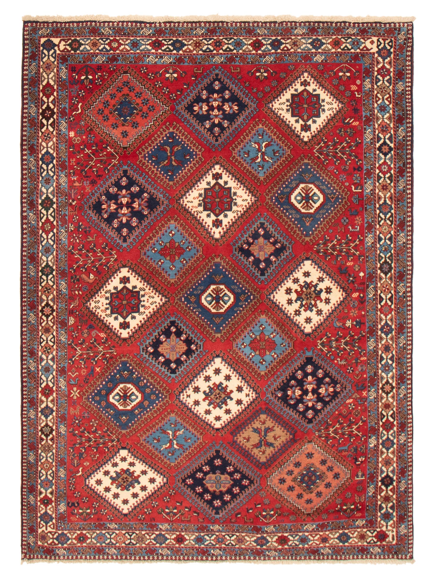 Persian Yalameh 5'5" x 7'10" Hand-knotted Wool Rug 