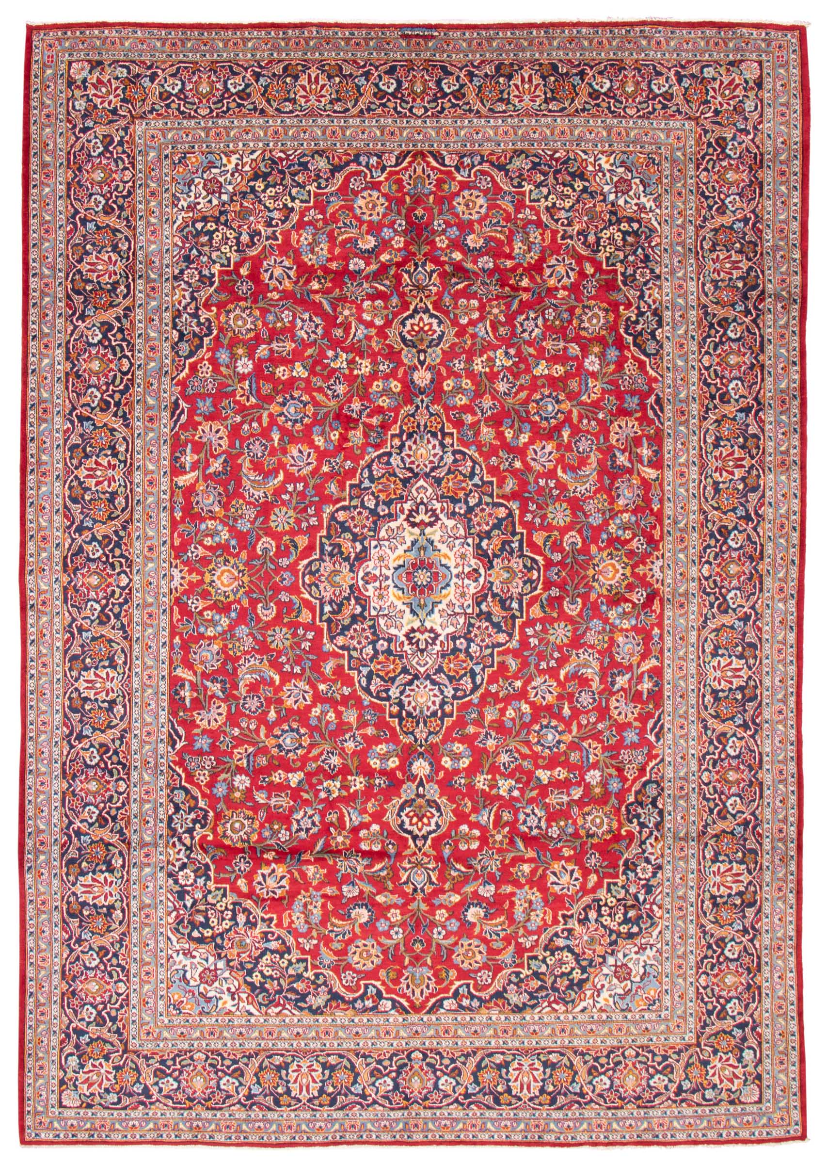 Persian Kashan 8'11" x 12'11" Hand-knotted Wool Rug 