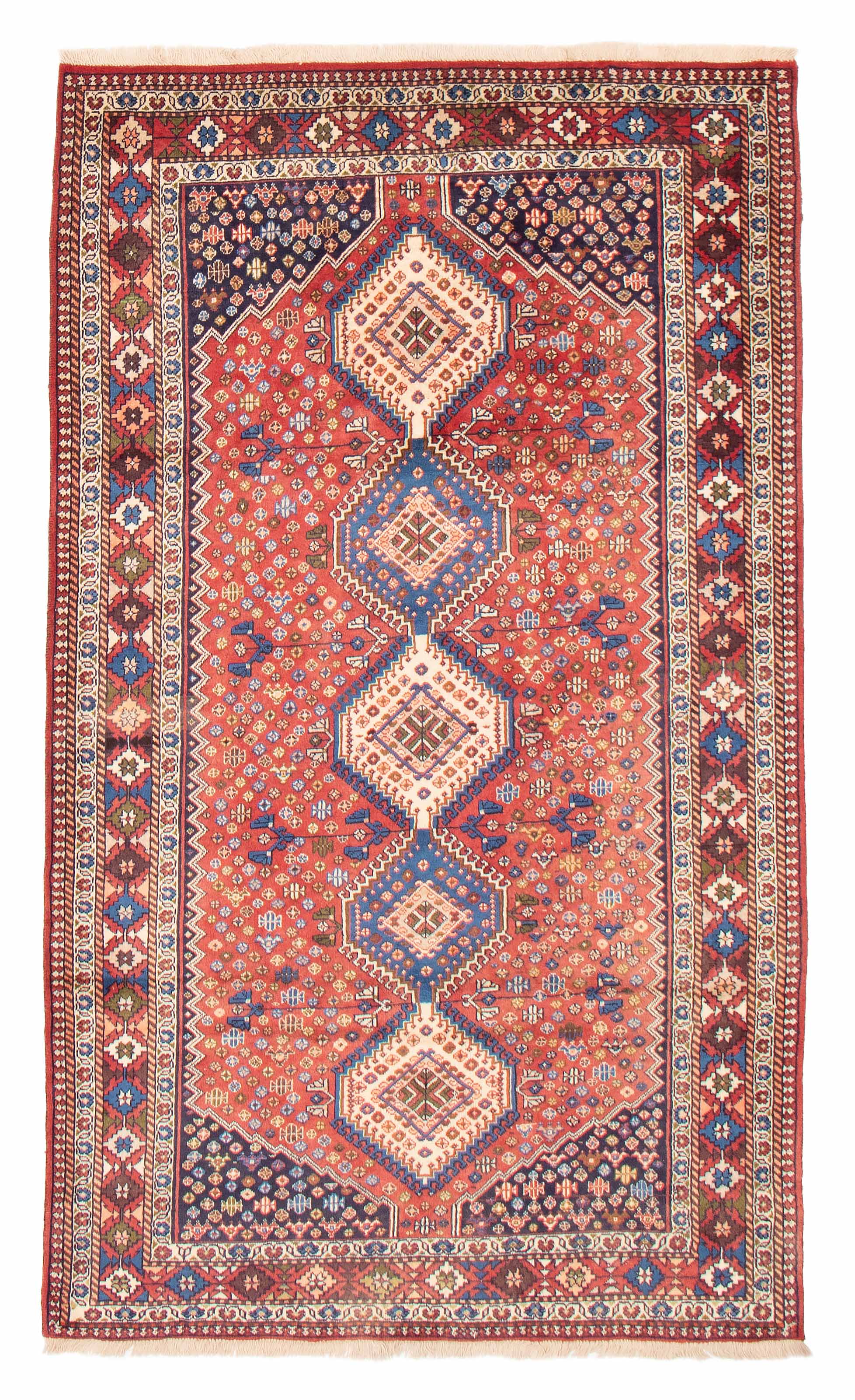 Persian Yalameh 5'1" x 8'4" Hand-knotted Wool Rug 