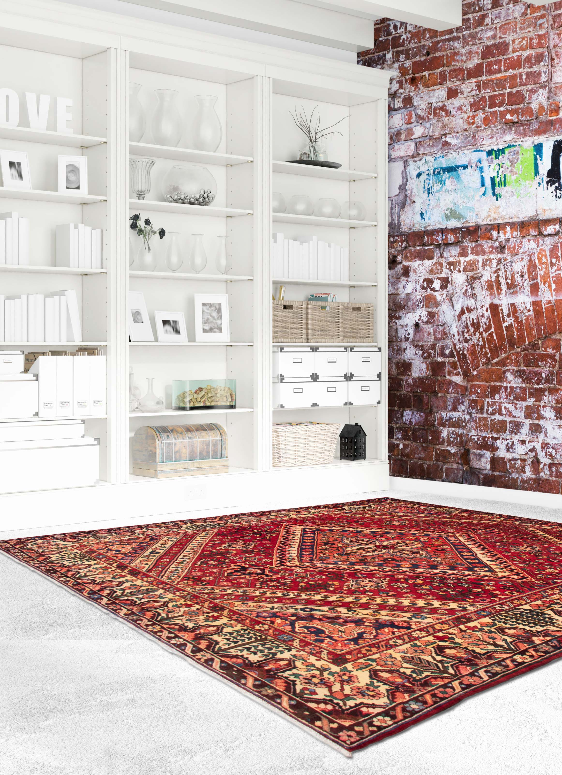 Persian Bakhtiari 9'8" x 12'4" Hand-knotted Wool Rug 