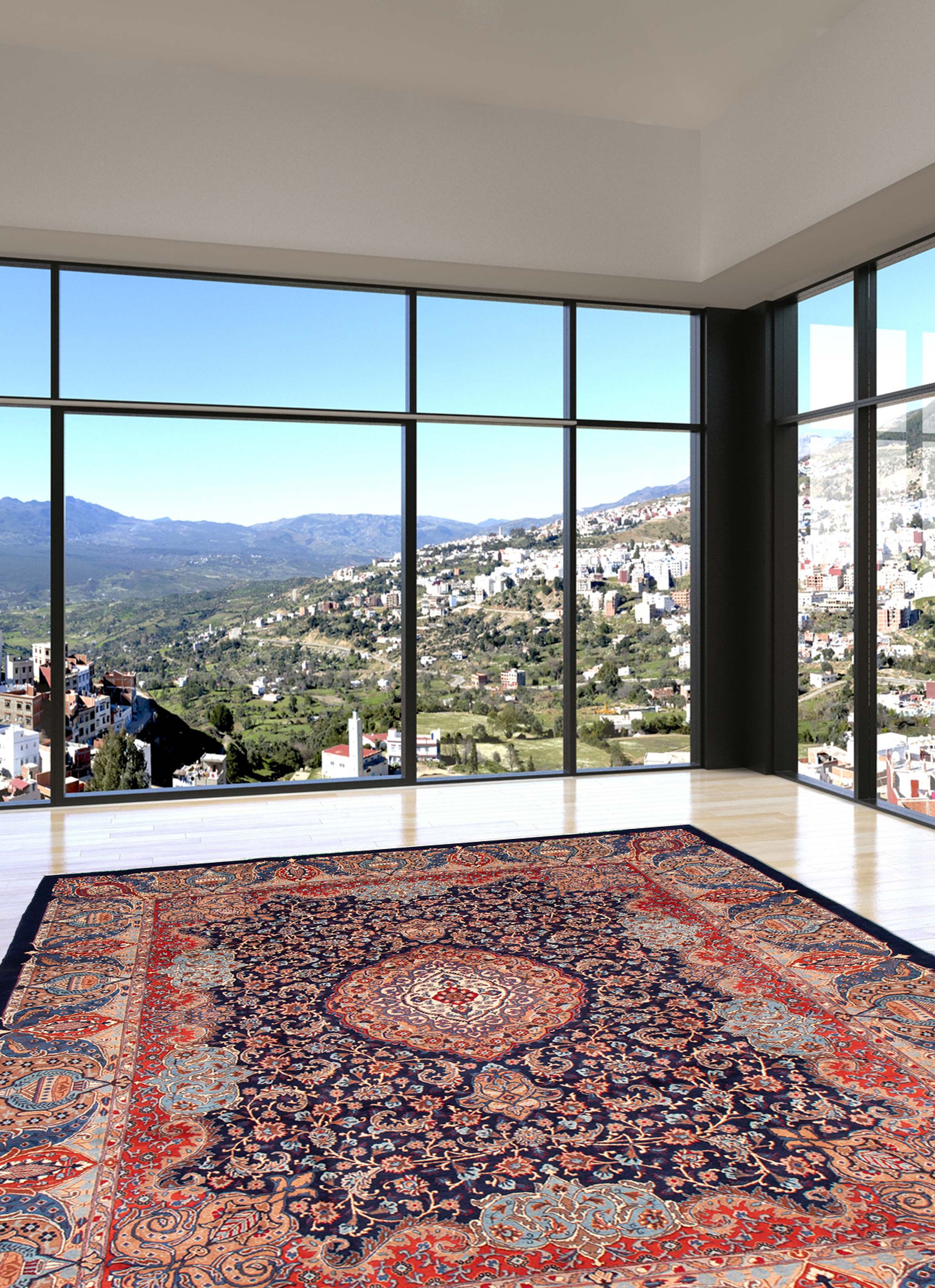 Tapis kashmar 10'2" x 13'1" en laine