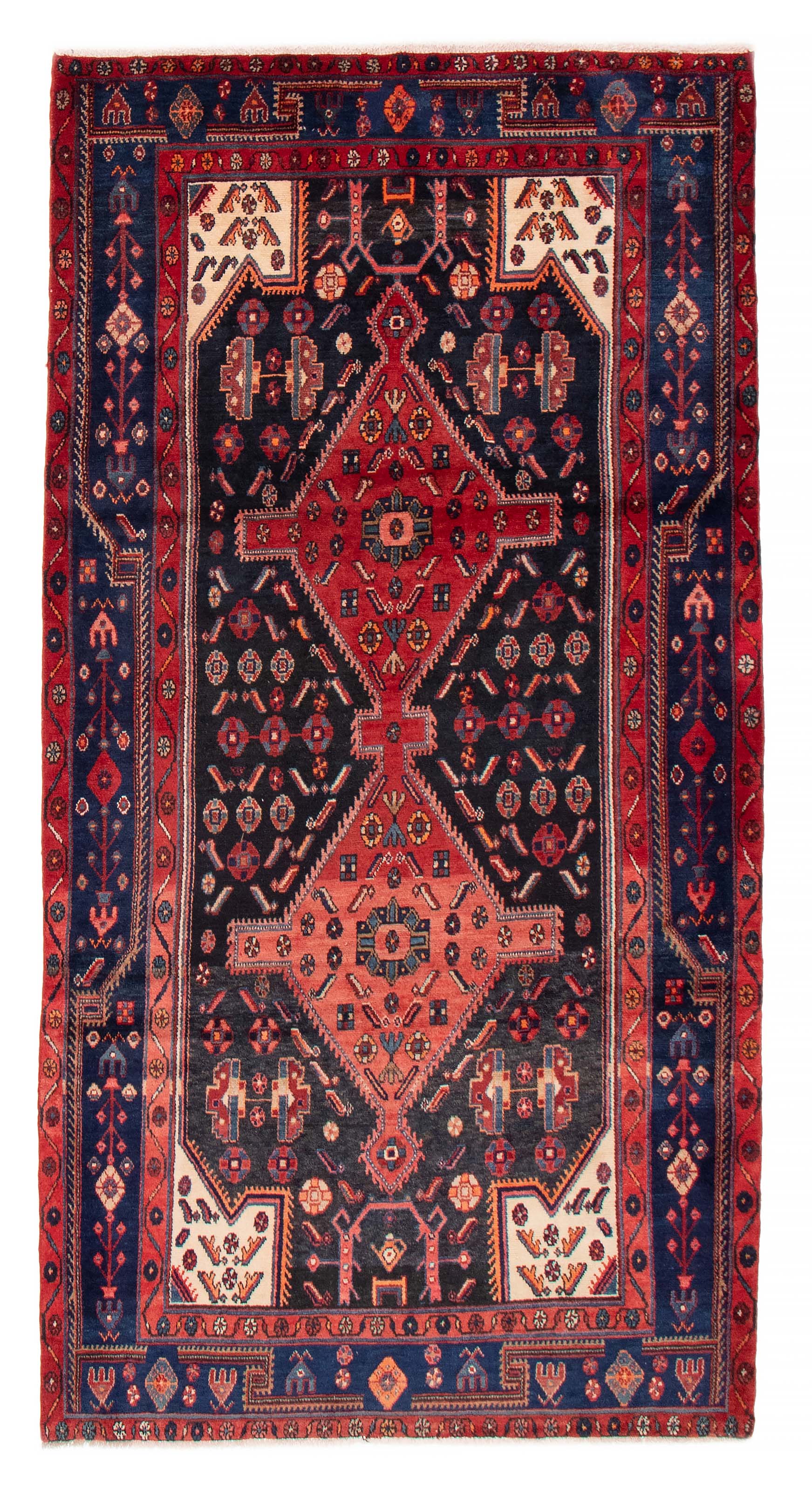 Tapis nahavand 4'11" x 9'1" en laine