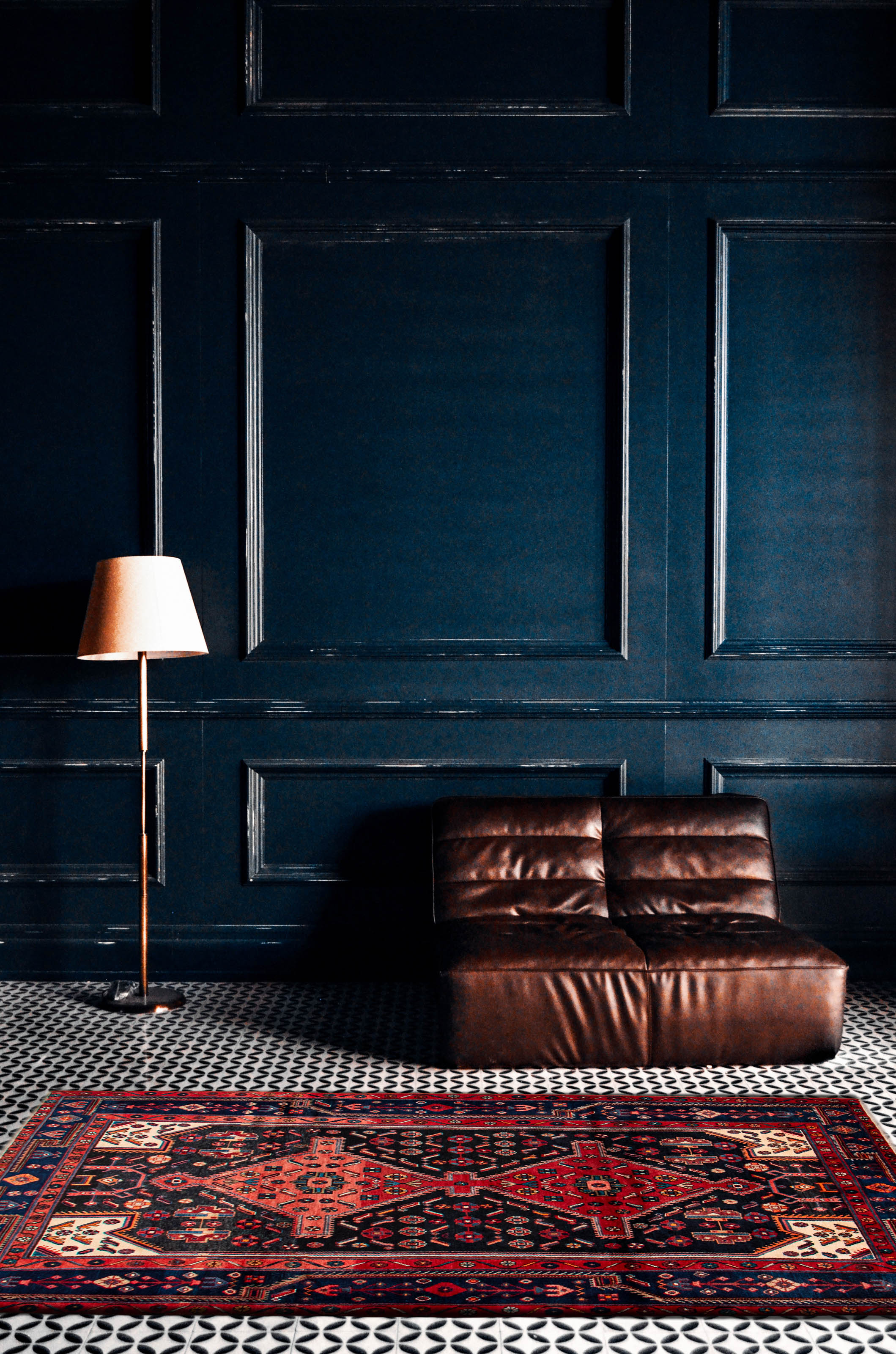Tapis nahavand 4'11" x 9'1" en laine