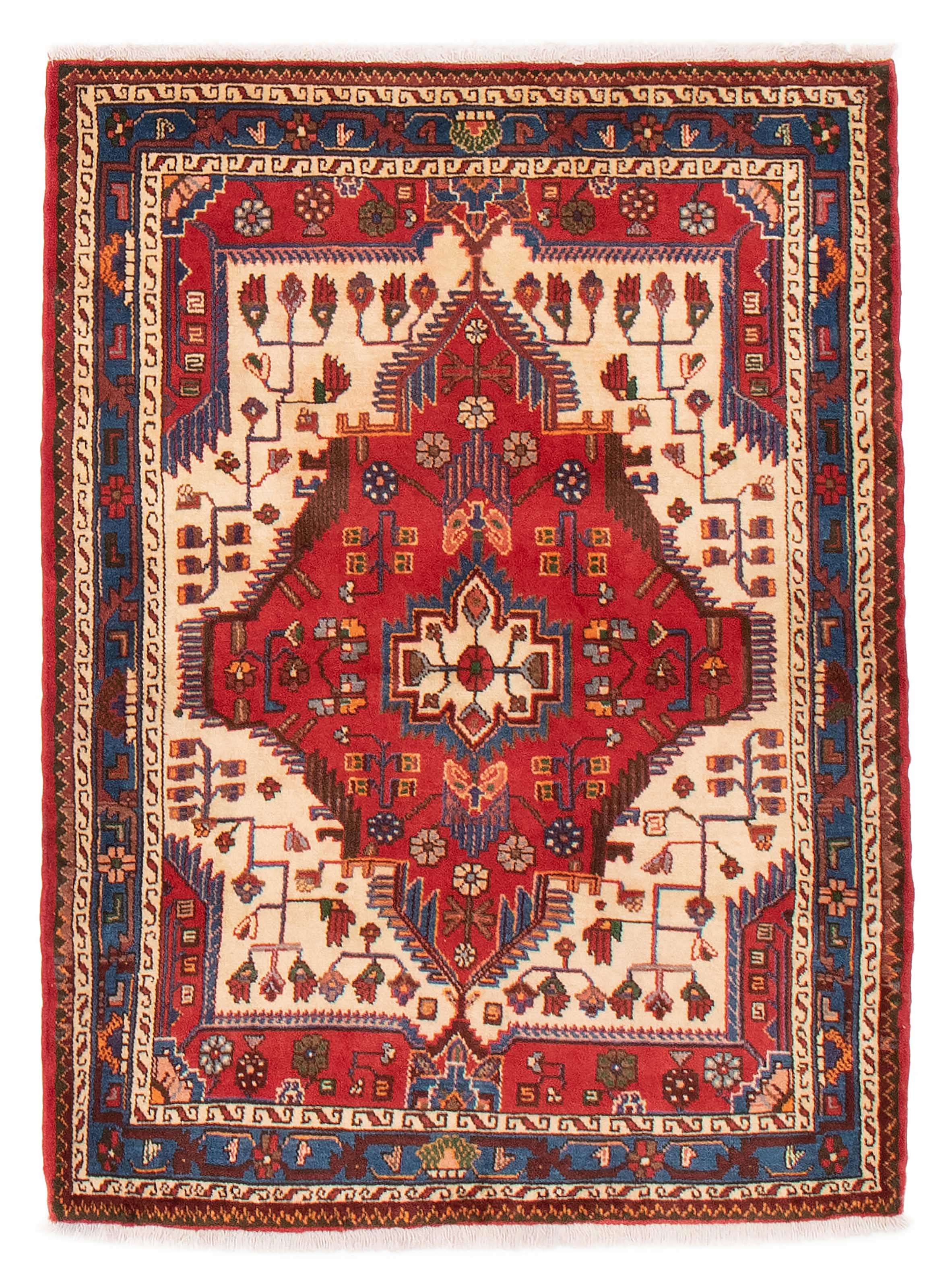 Tapis nahavand 3'7" x 4'9" en laine