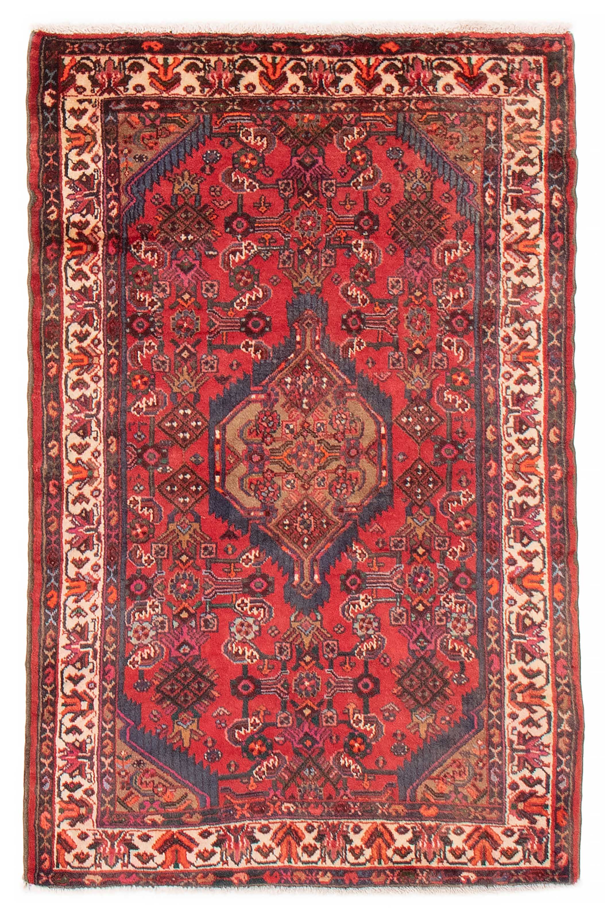 Persian Hamadan 3'5" x 5'1" Hand-knotted Wool Rug 