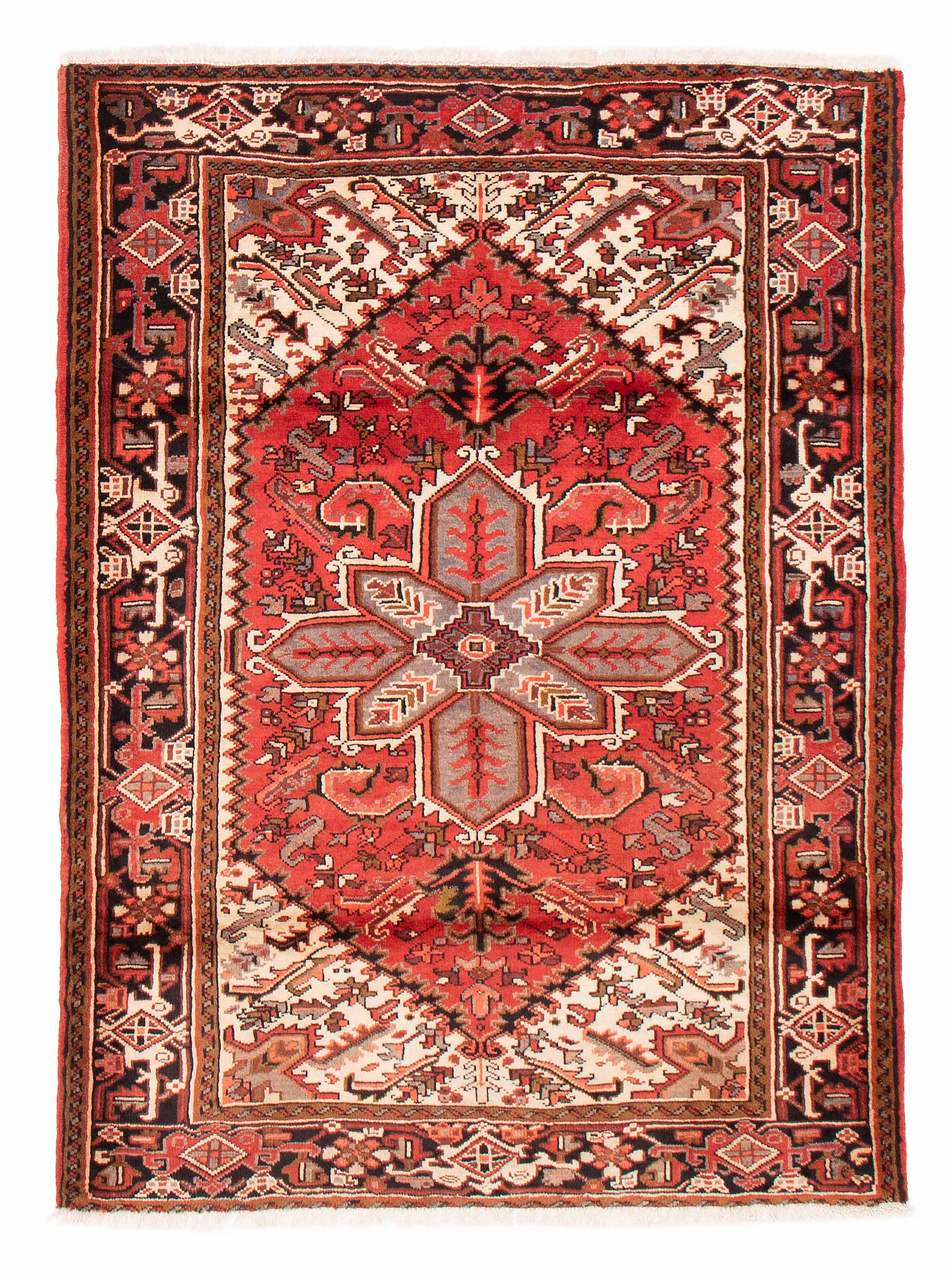 Tapis heriz persan 5'0" x 6'5" en laine