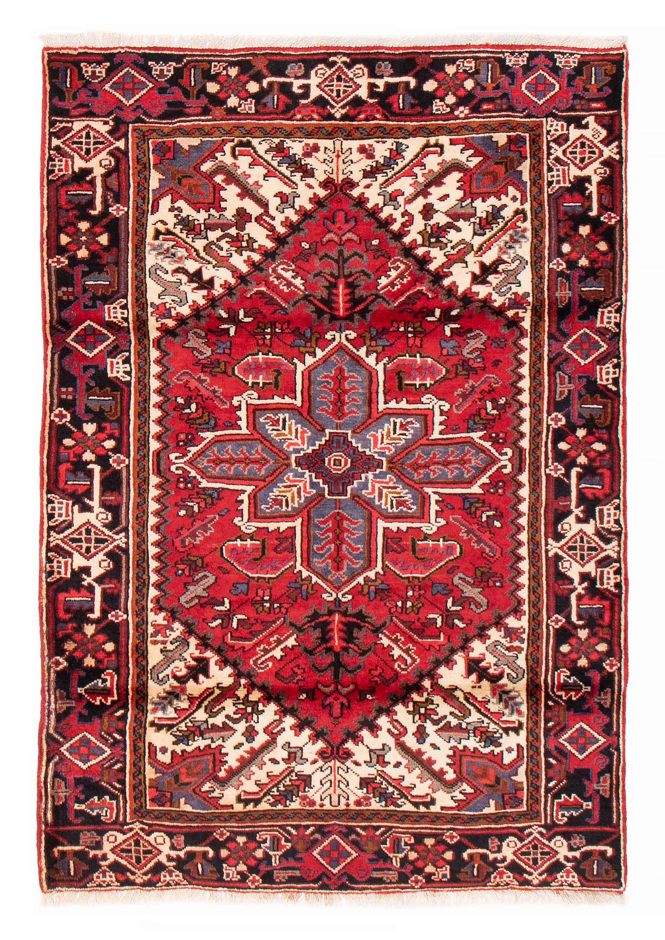Tapis heriz persan 4'7" x 6'6" en laine