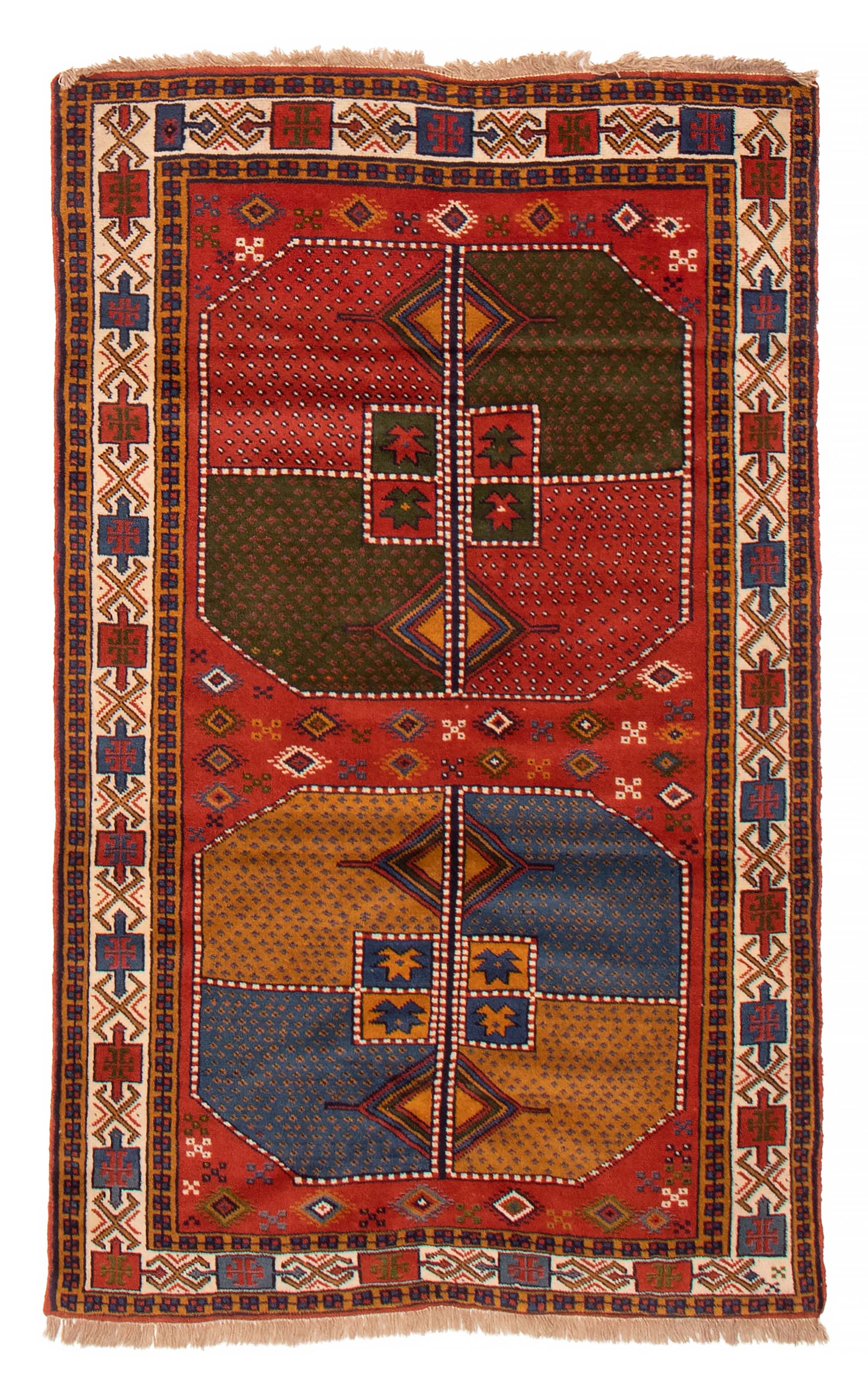 Tapis guchan 3'9" x 6'1" en laine