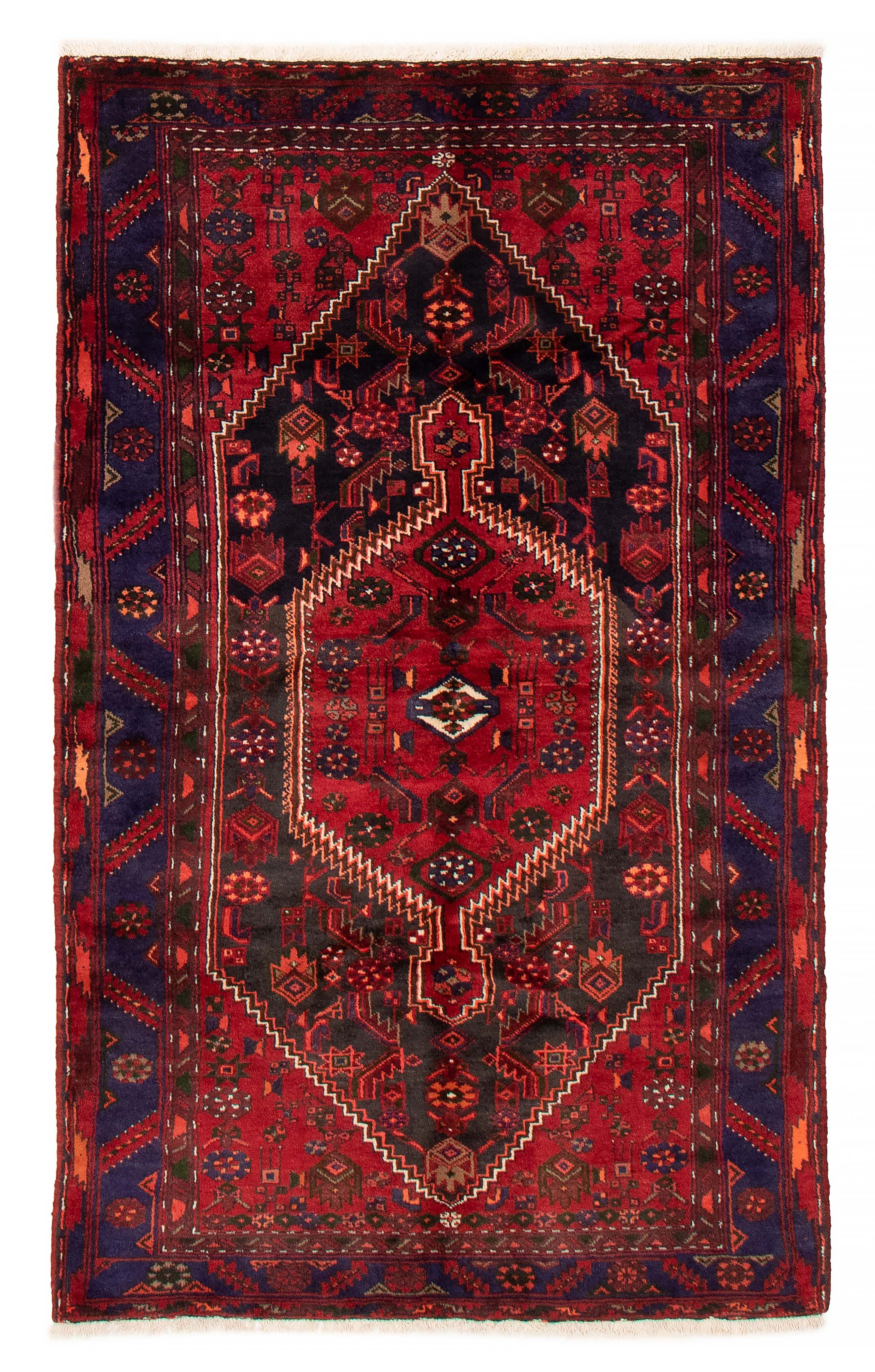 Persian Hamadan 4'5" x 7'4" Hand-knotted Wool Rug 