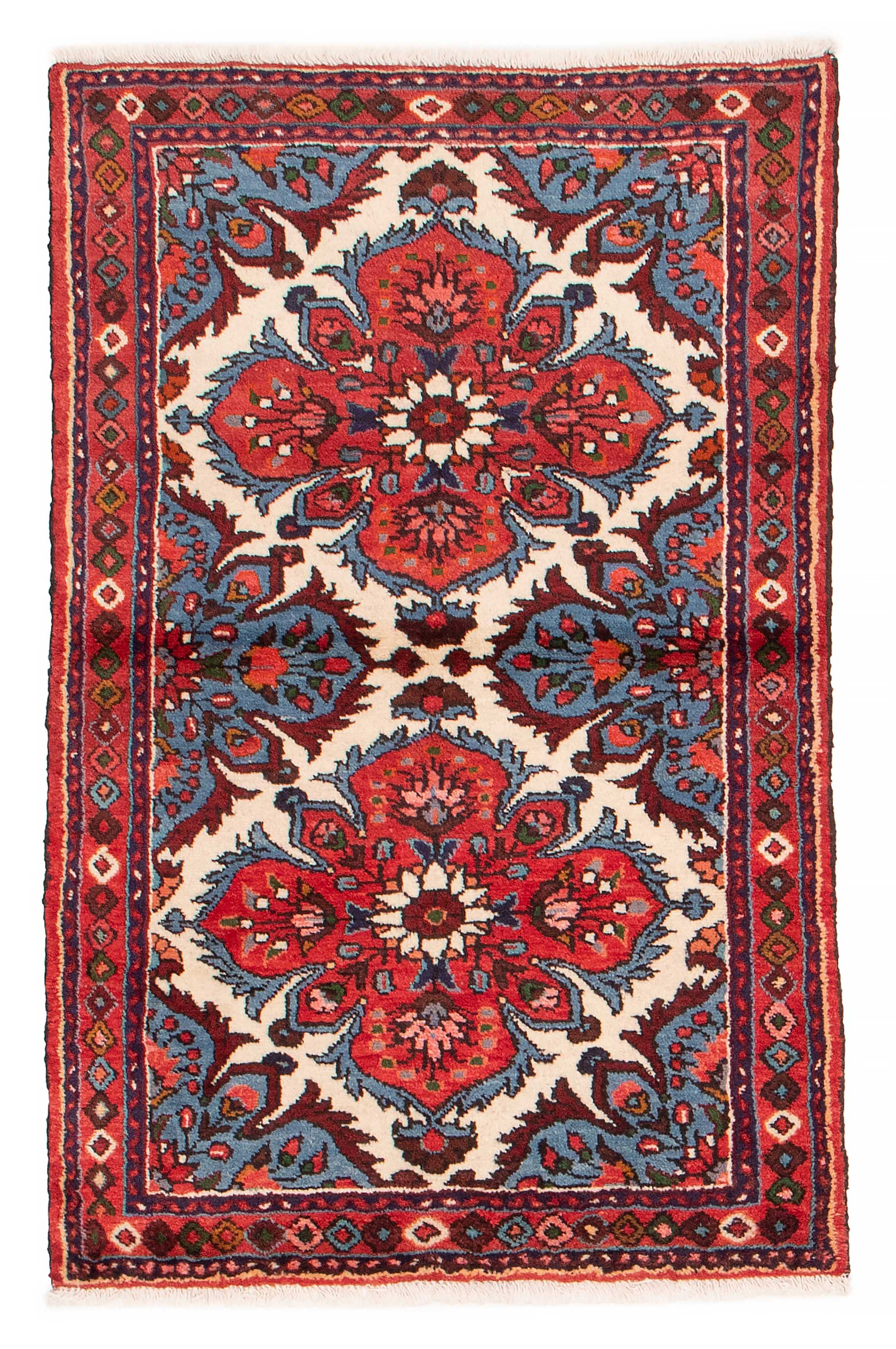 Persian Hamadan 3'4" x 5'5" Hand-knotted Wool Rug 