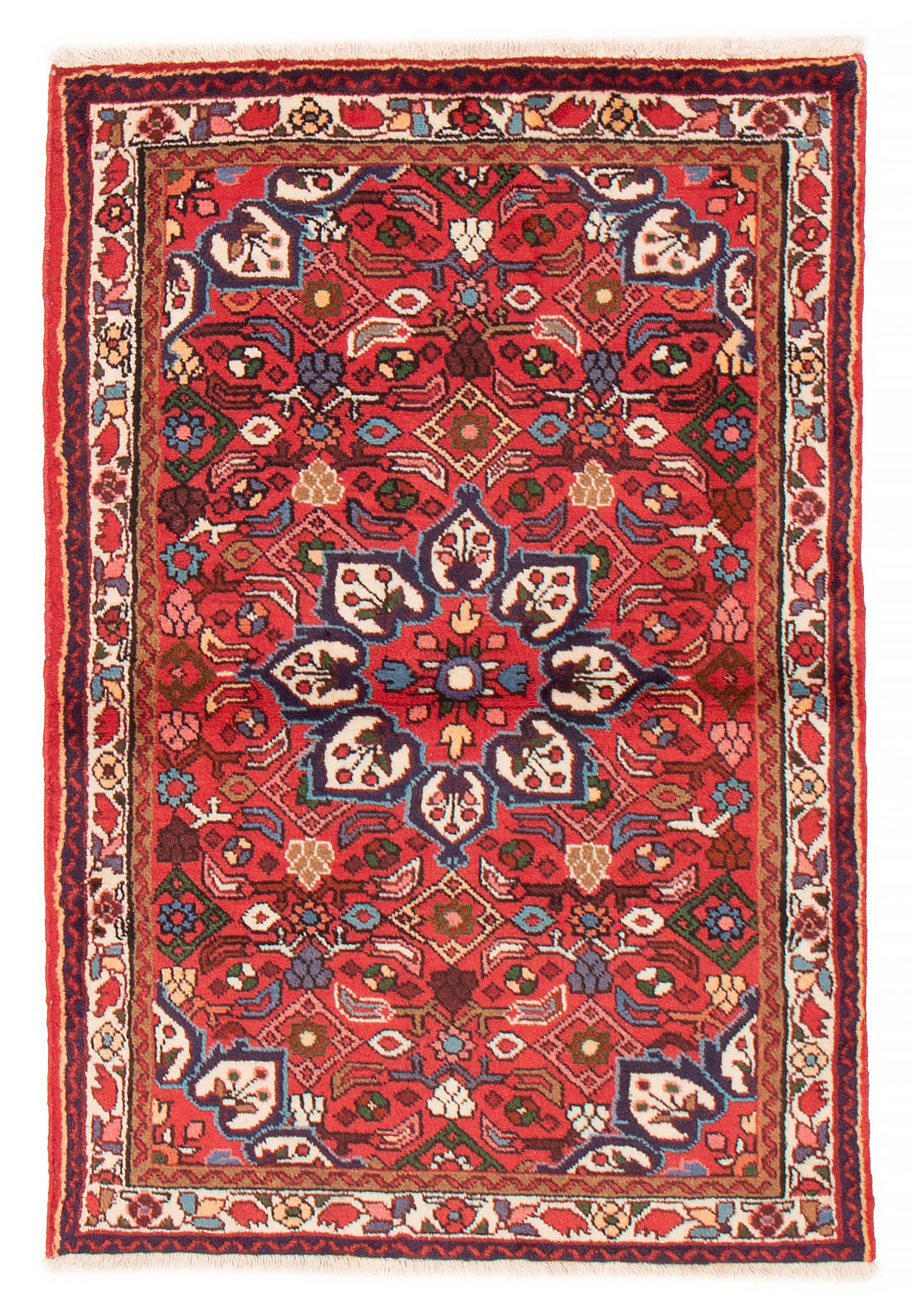 Persian Hamadan 3'4" x 5'1" Hand-knotted Wool Rug 