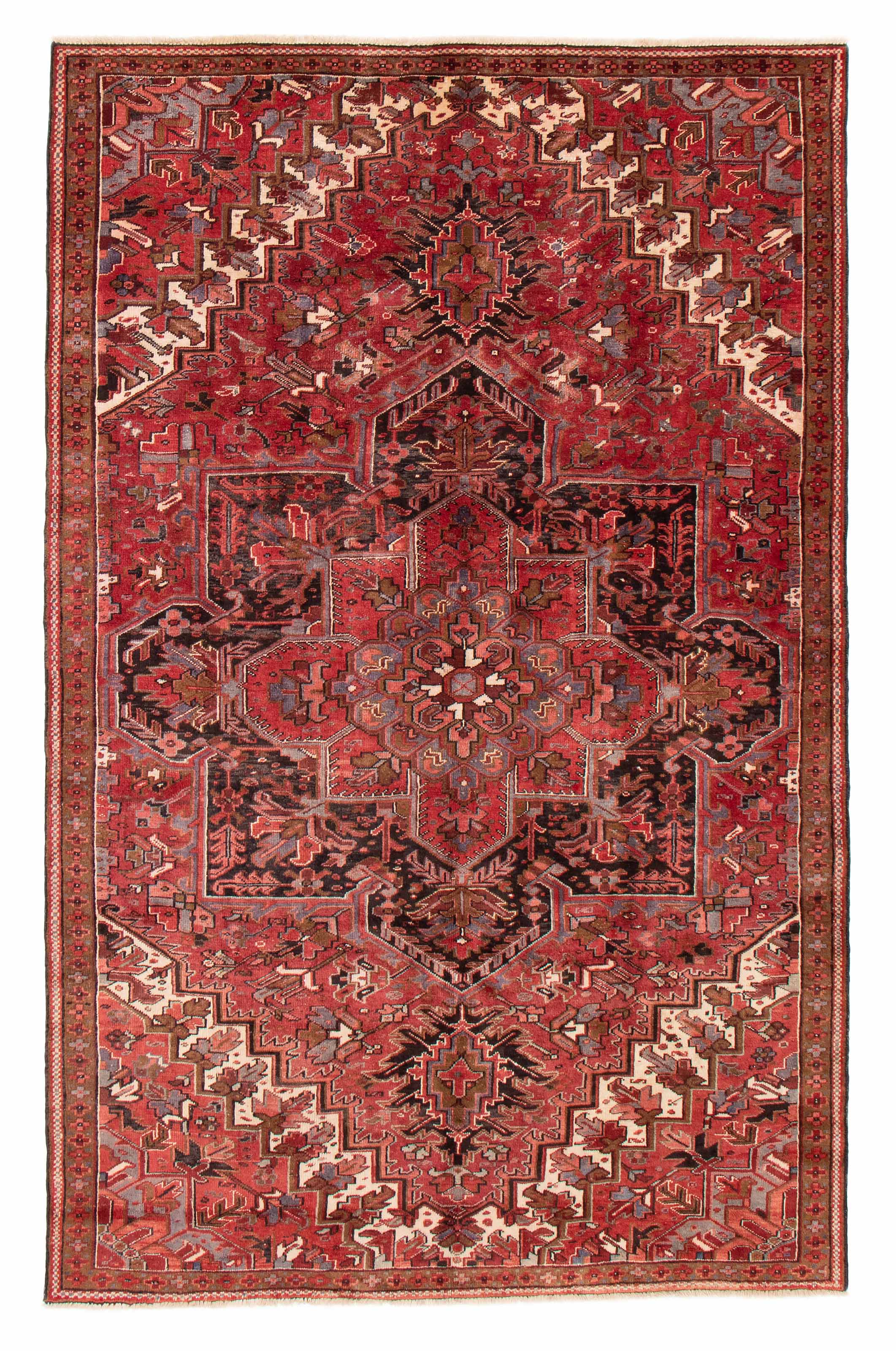 Tapis heriz persan 7'0" x 10'10" en laine