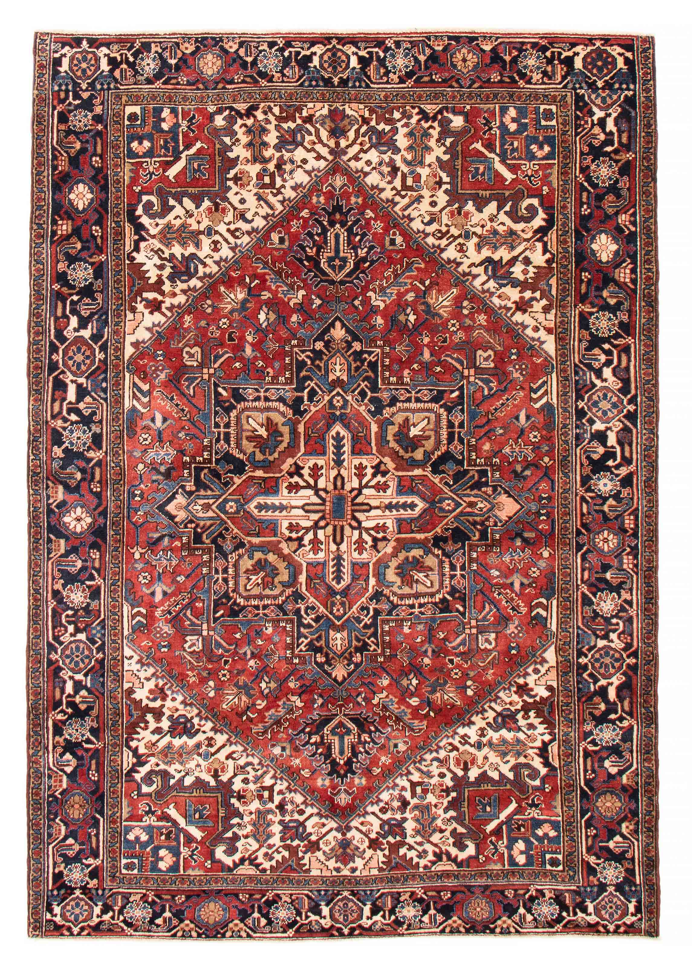 Tapis heriz persan 7'6" x 10'6" en laine
