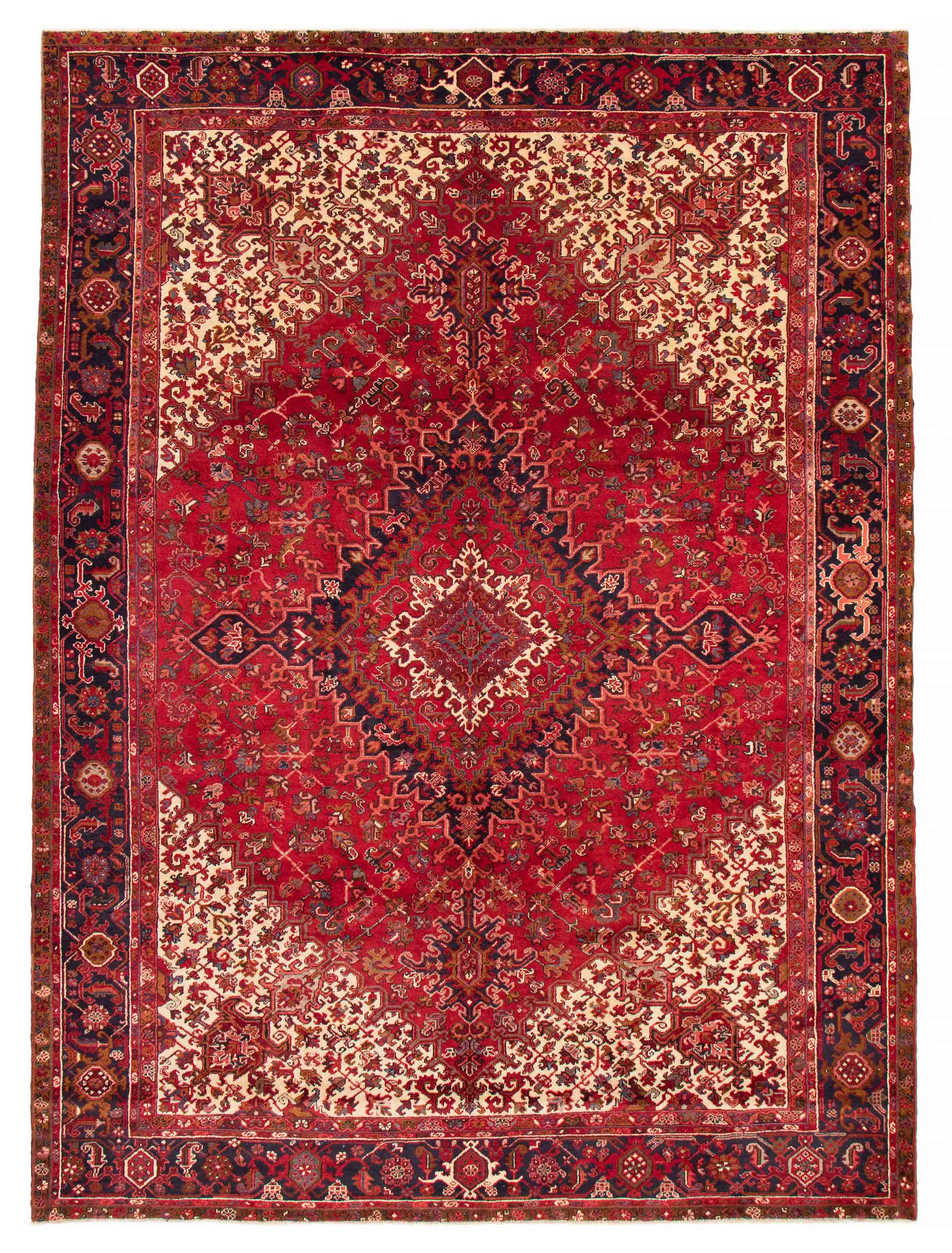 Tapis heriz persan 9'9" x 12'9" en laine