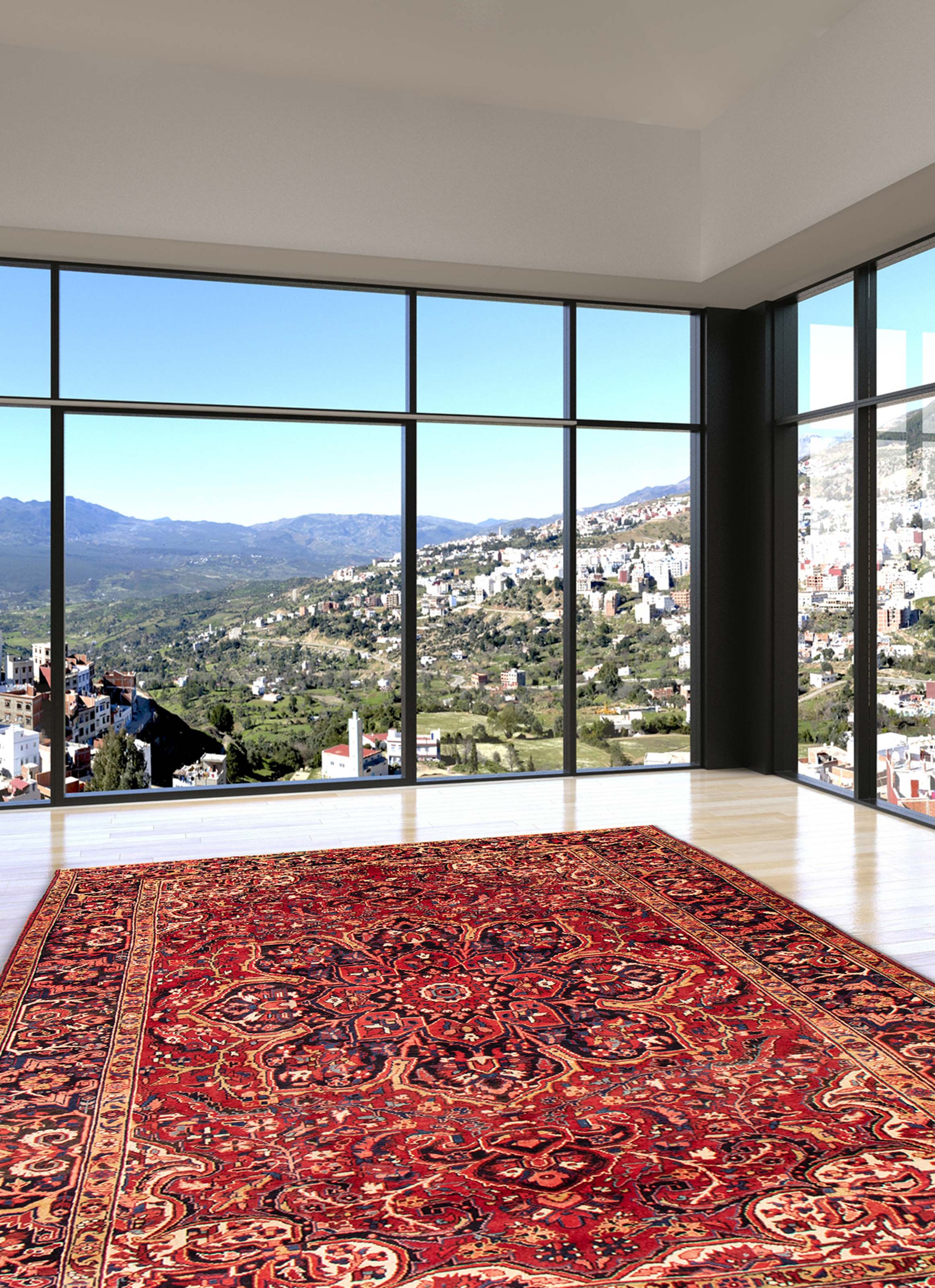 Tapis heriz persan 8'4" x 11'11" en laine