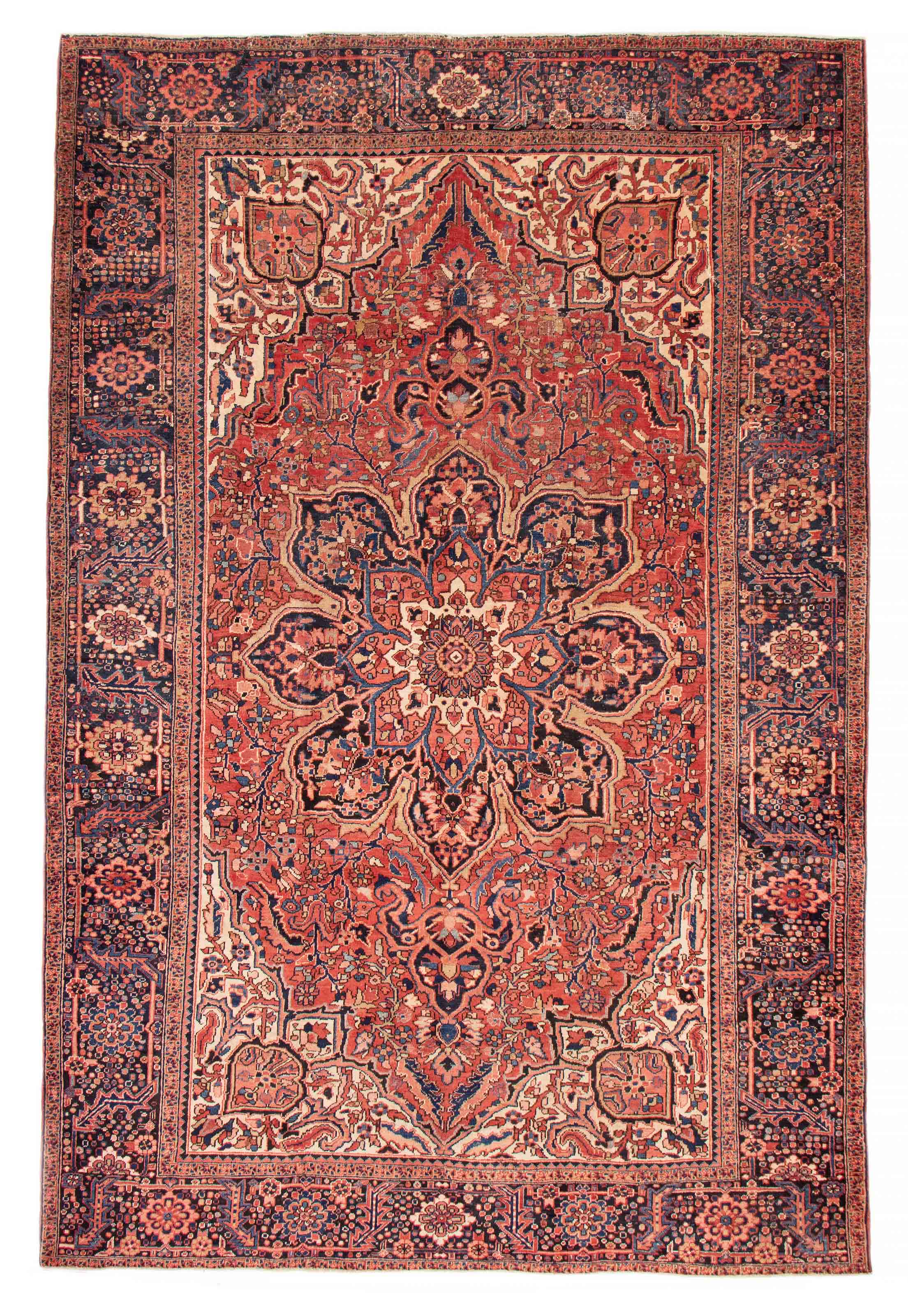 Tapis heriz persan 9'10" x 13'7" en laine