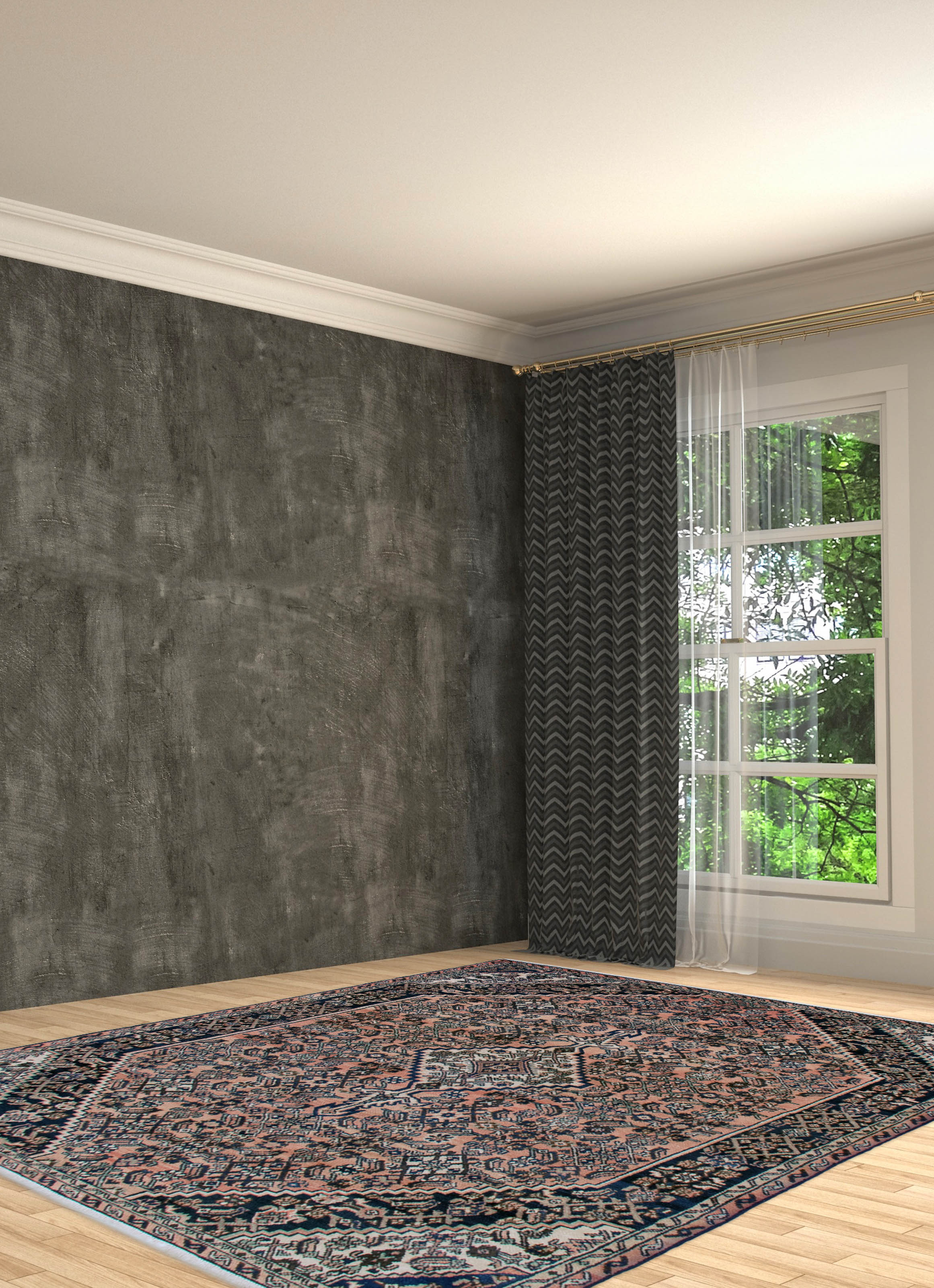 Persian Hamadan 6'5" x 9'3" Hand-knotted Wool Rug 