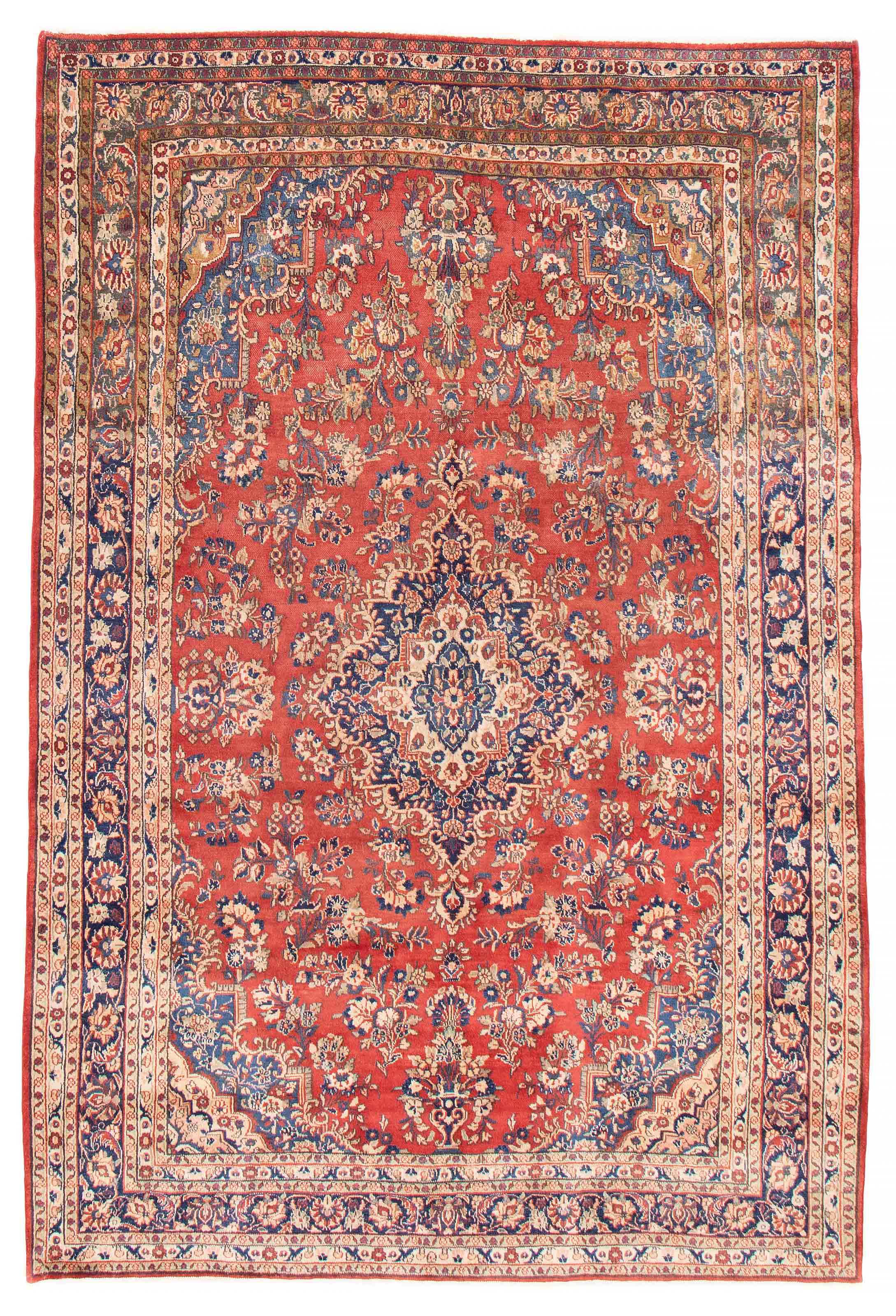 Persian Hamadan 7'0" x 10'4" Hand-knotted Wool Rug 