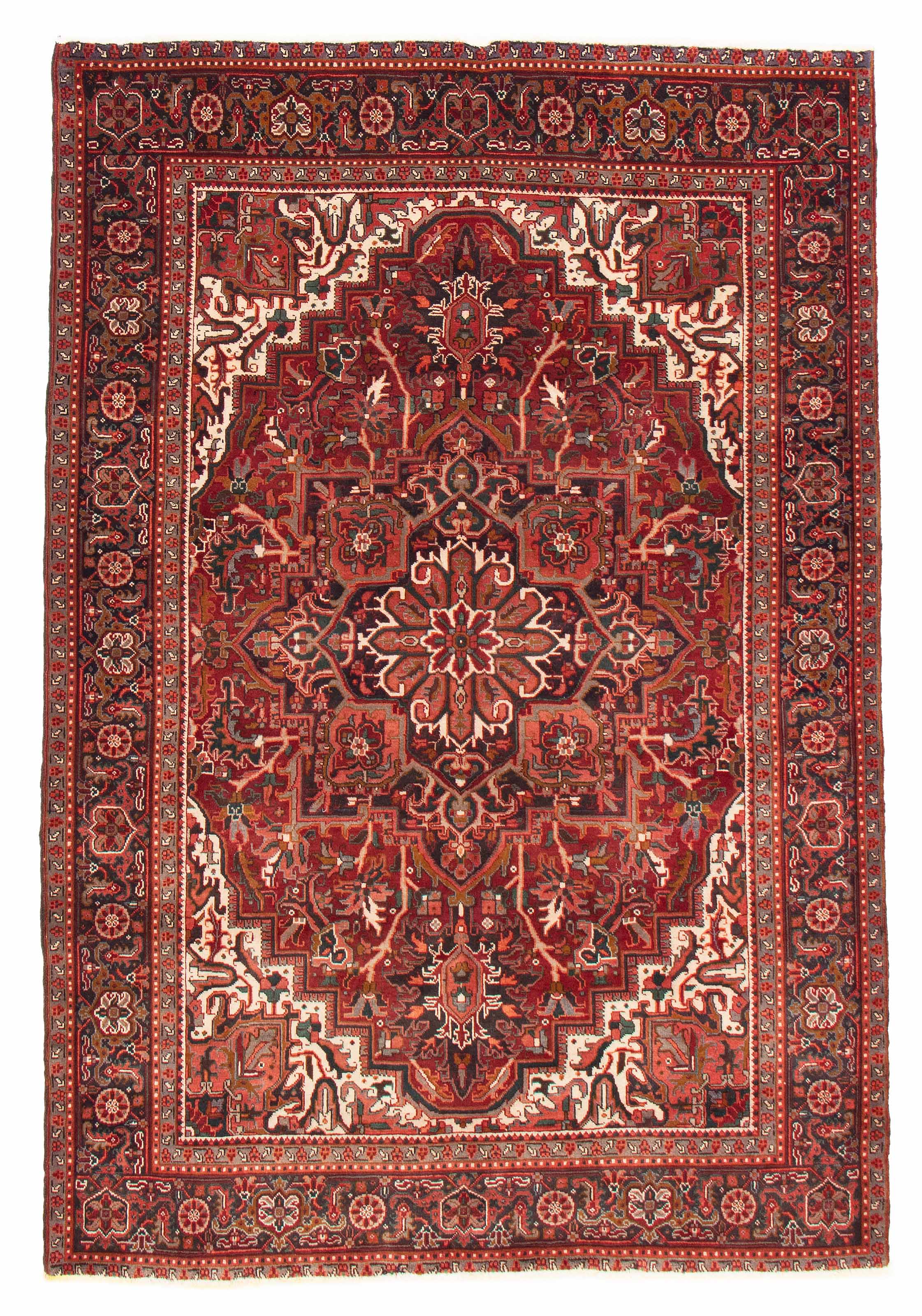 Tapis heriz persan 7'0" x 9'10" en laine