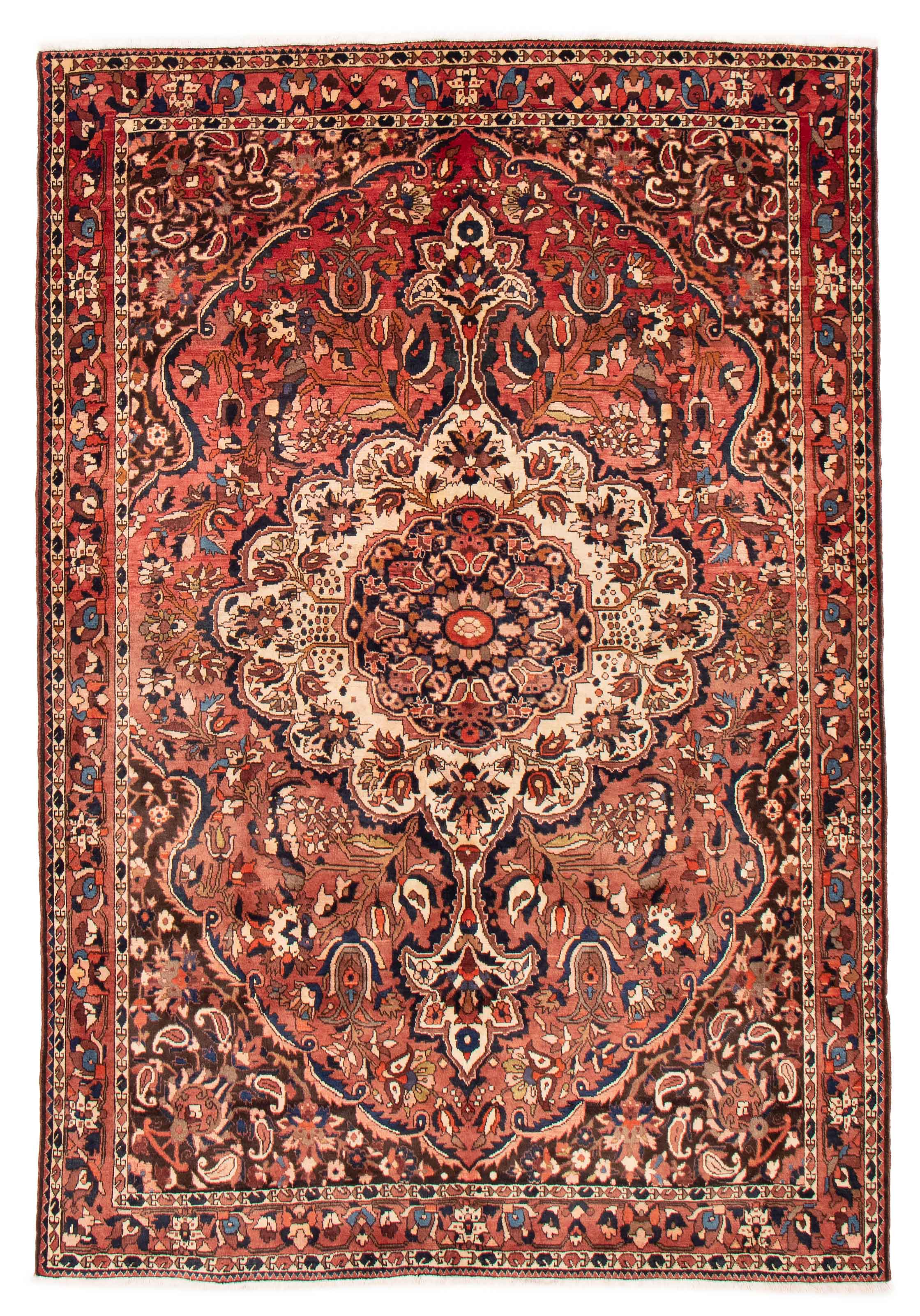 Persian Bakhtiari 6'10" x 9'10" Hand-knotted Wool Rug 