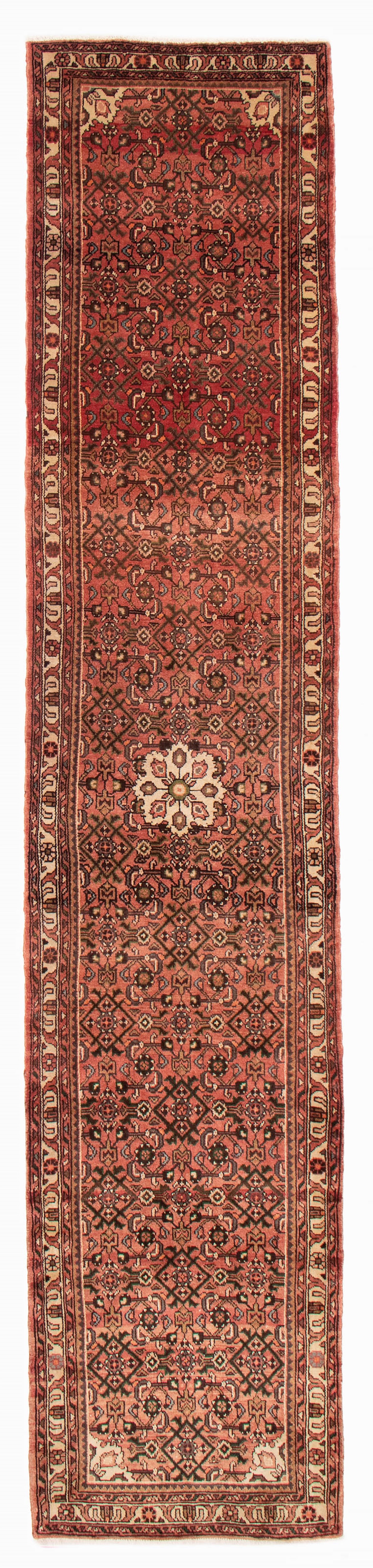 Persian Hosseinabad 3'0" x 13'8" Hand-knotted Wool Rug 