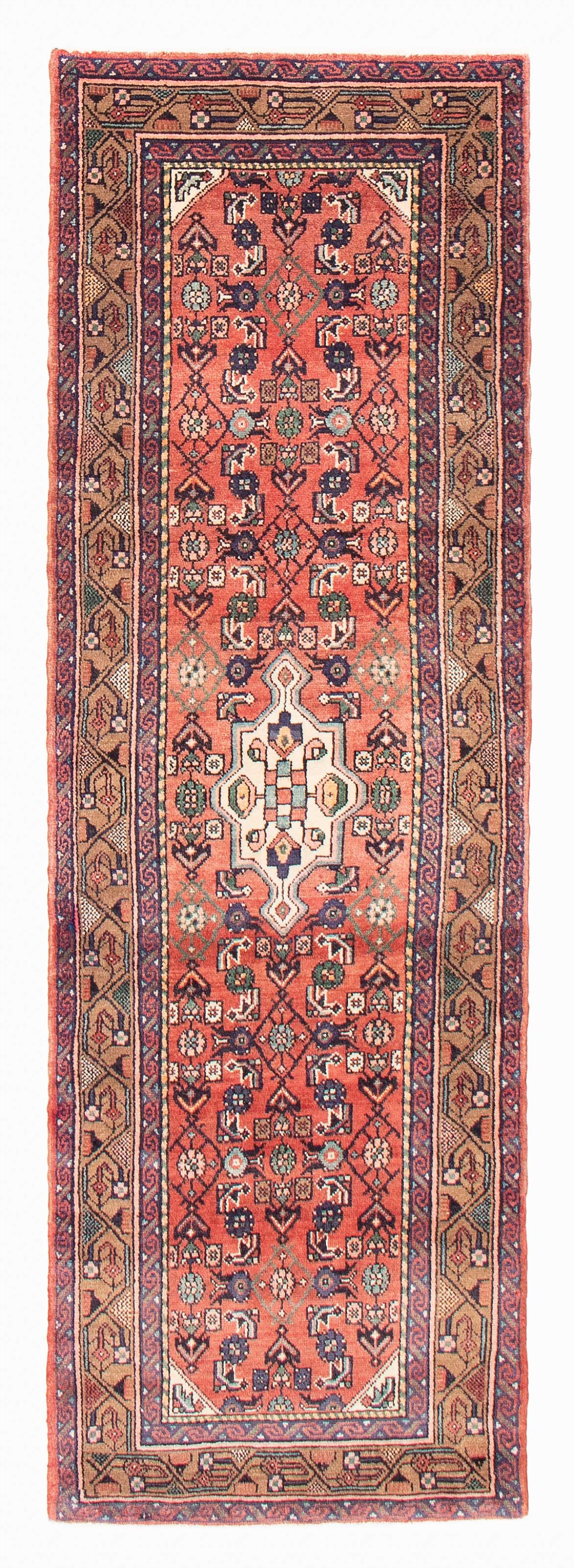 Persian Hamadan 3'3" x 9'5" Hand-knotted Wool Rug 