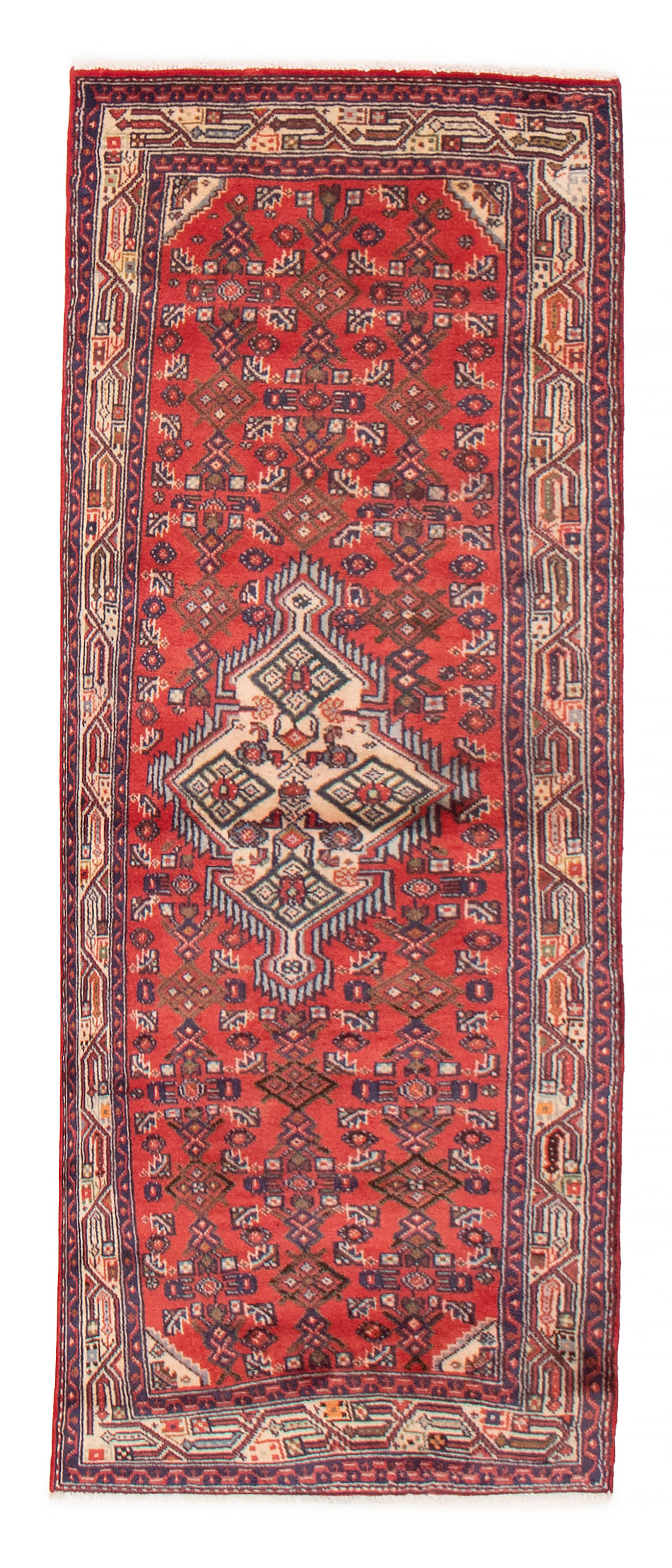 Persian Hamadan 2'8" x 6'9" Hand-knotted Wool Rug 