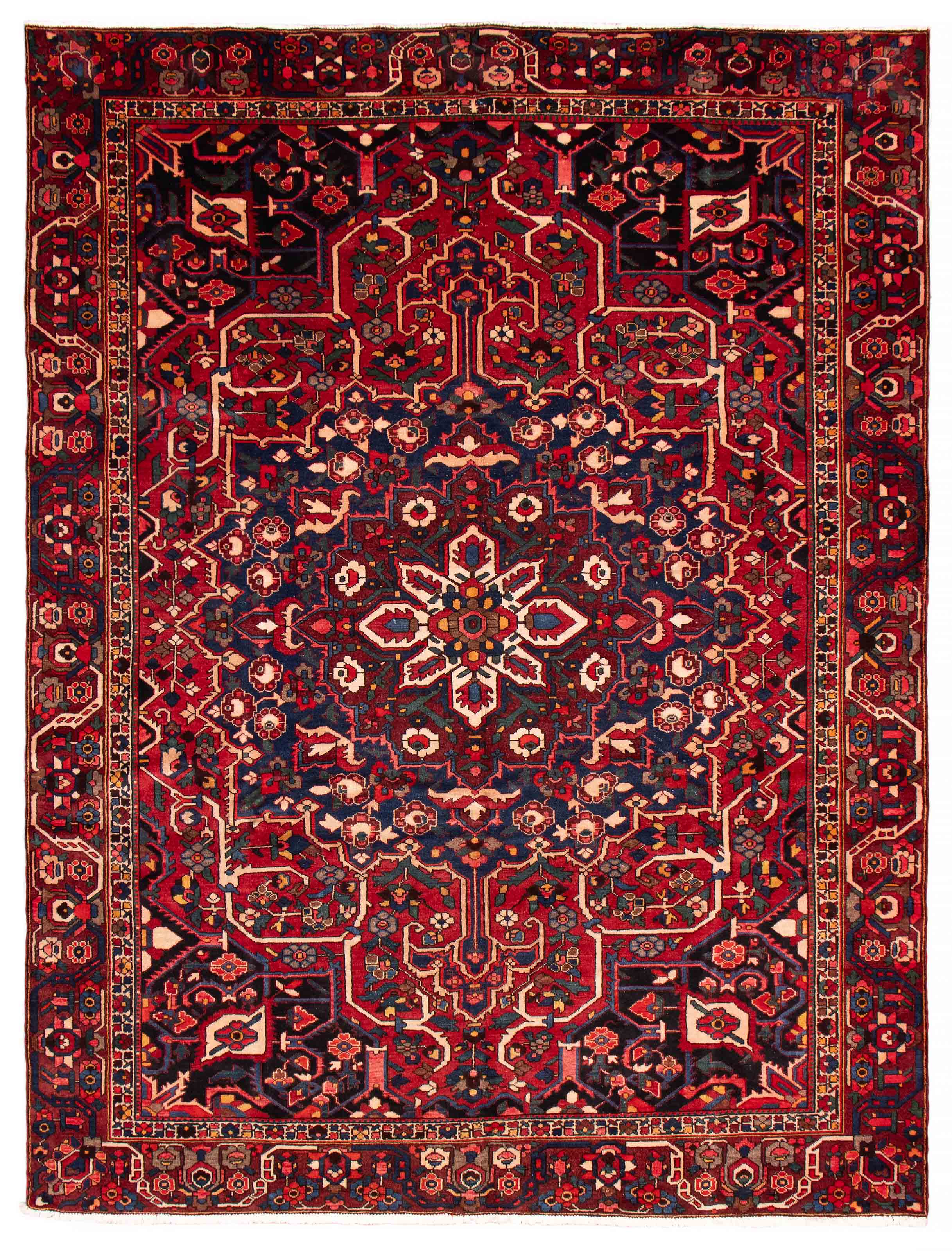 Persian Bakhtiari 9'9" x 13'10" Hand-knotted Wool Rug 