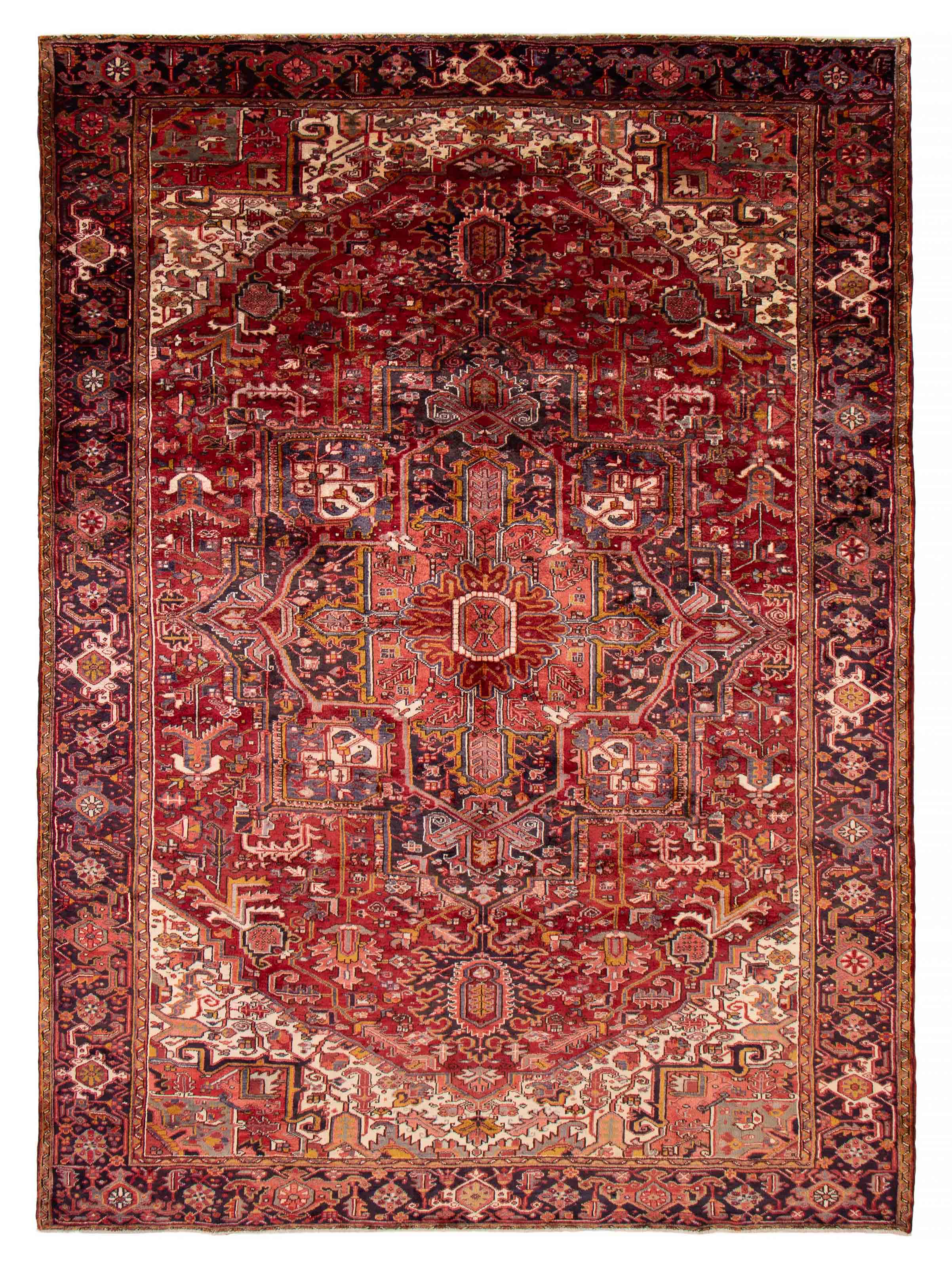 Tapis heriz persan 9'4" x 13'0" en laine