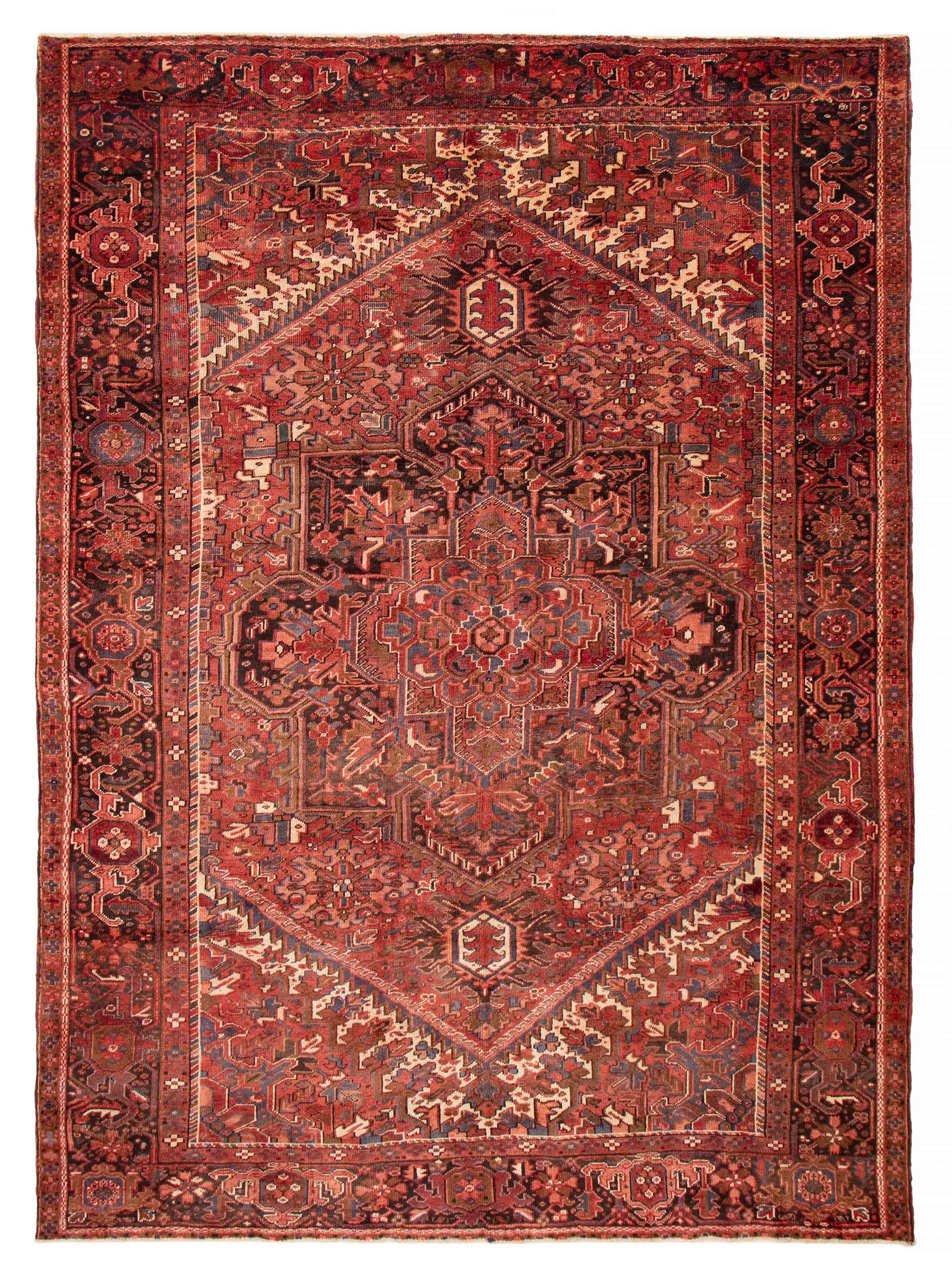 Tapis heriz persan 9'8" x 13'2" en laine