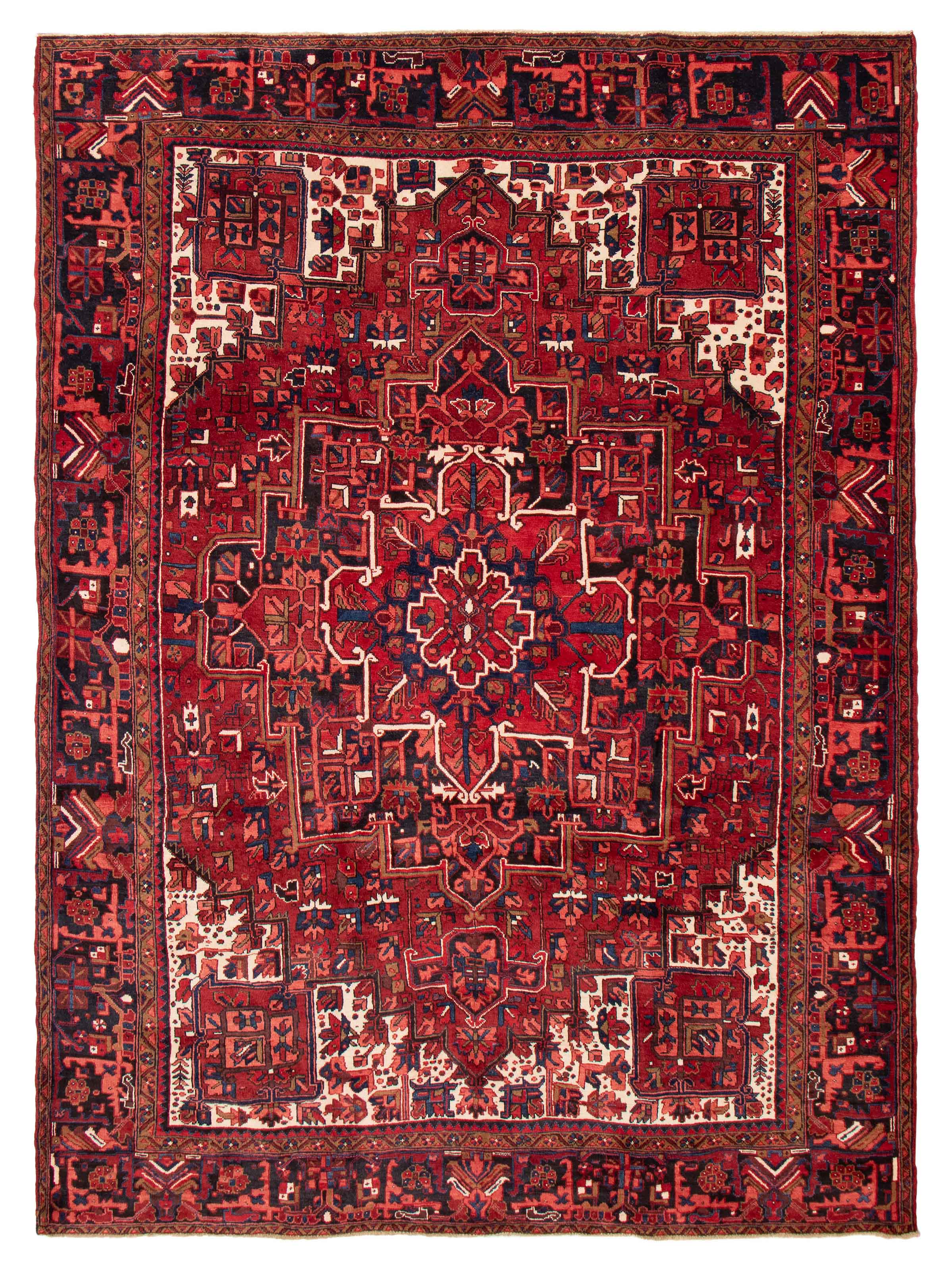 Tapis heriz persan 9'9" x 13'0" en laine