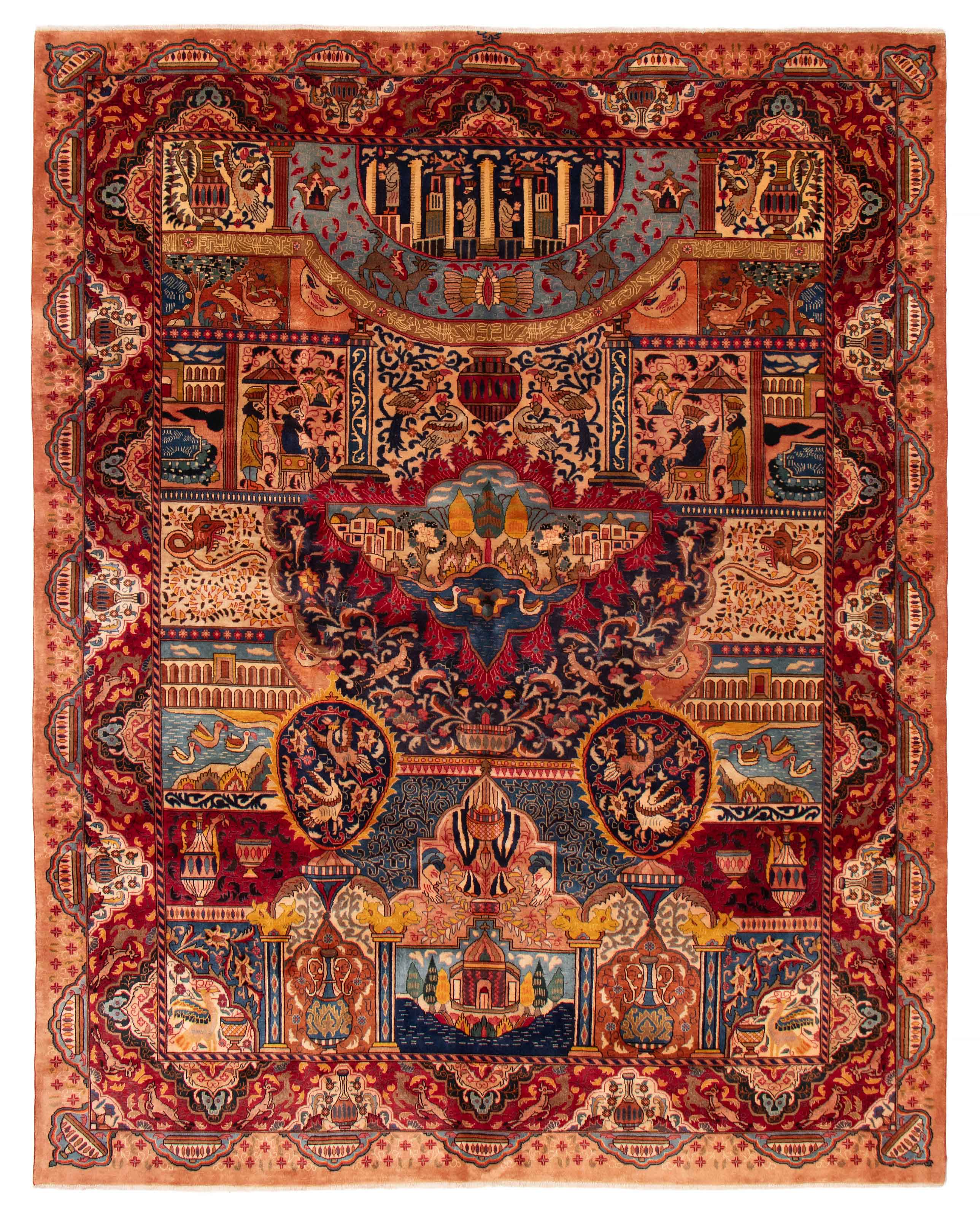 Tapis kashmar 9'10" x 12'8" en laine