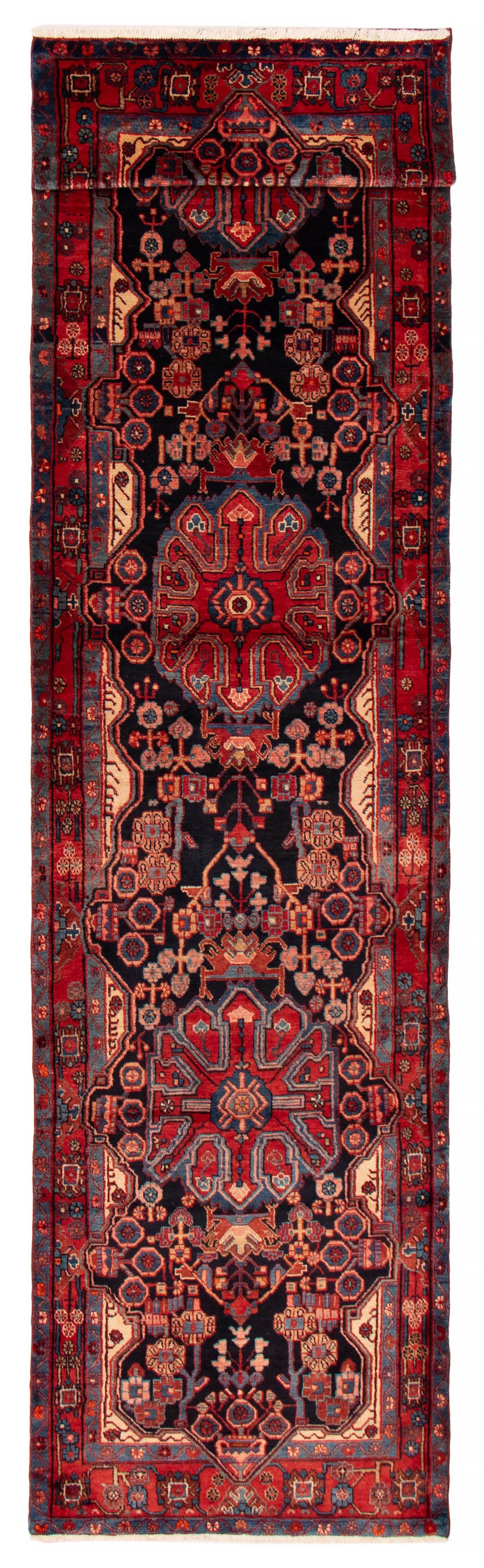 Persian Nahavand 3'7" x 15'7" Hand-knotted Wool Rug 