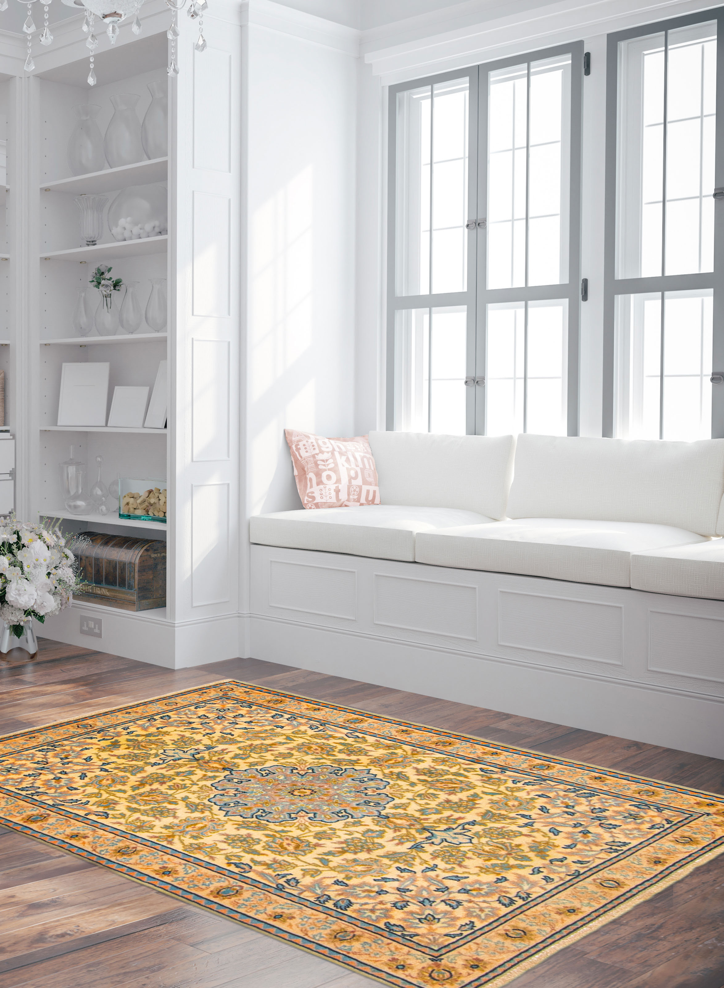 Persian Isfahan 2'2" x 3'2" Hand-knotted Wool Rug 