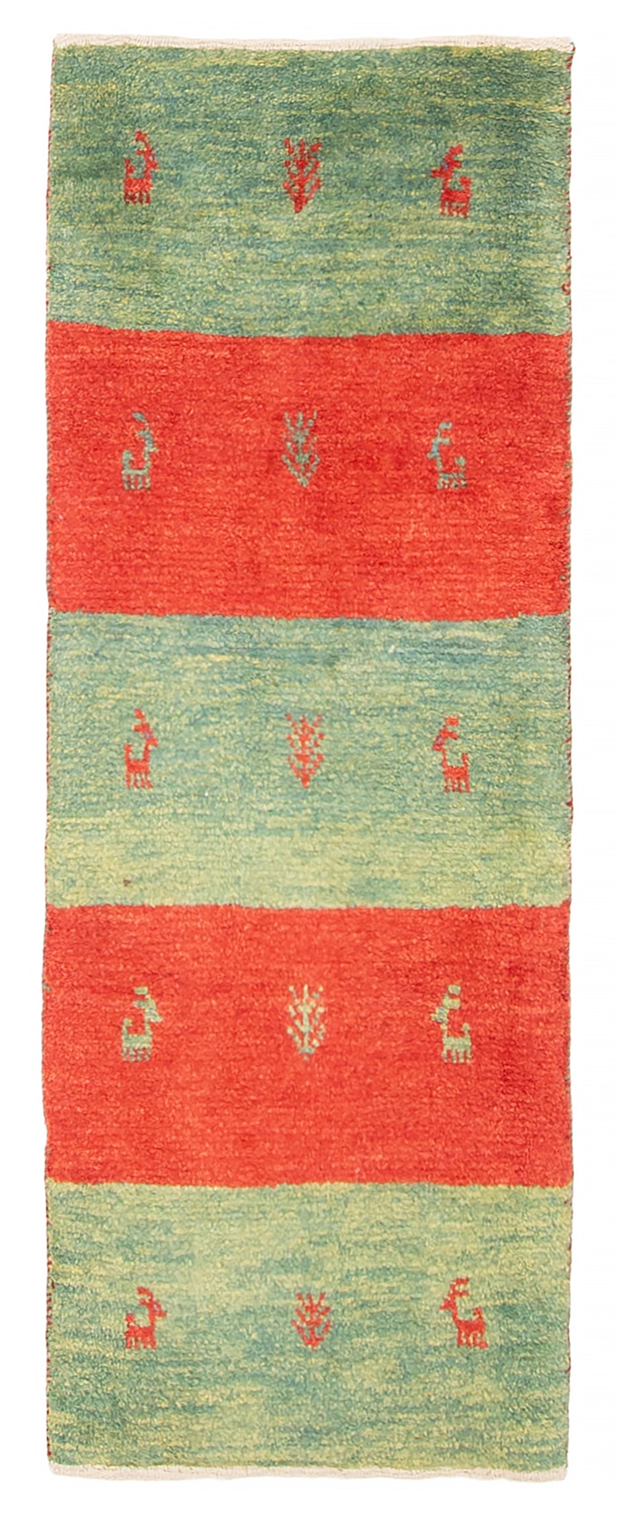 Persian Kashkuli Gabbeh 1'8" x 4'7" Hand-knotted Wool Rug 