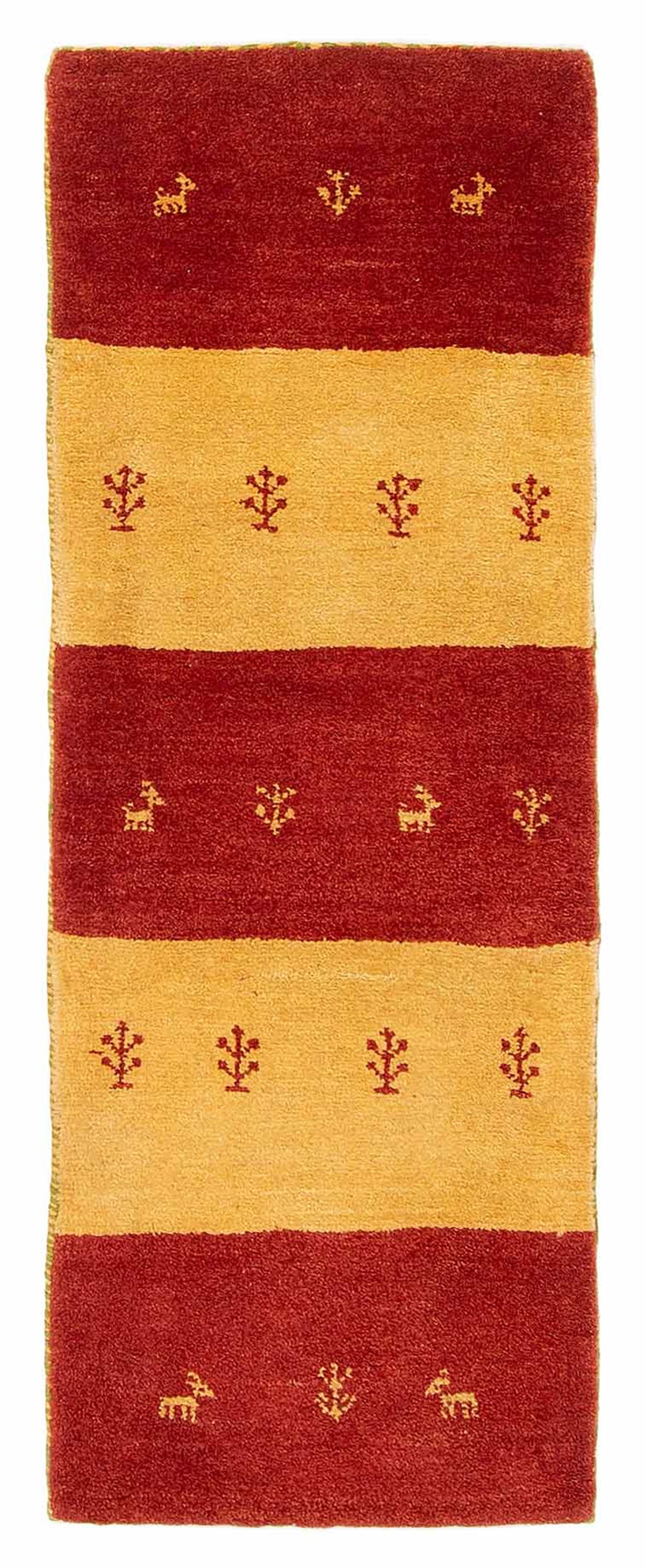 Persian Kashkuli Gabbeh 1'10" x 4'11" Hand-knotted Wool Runner Rug 