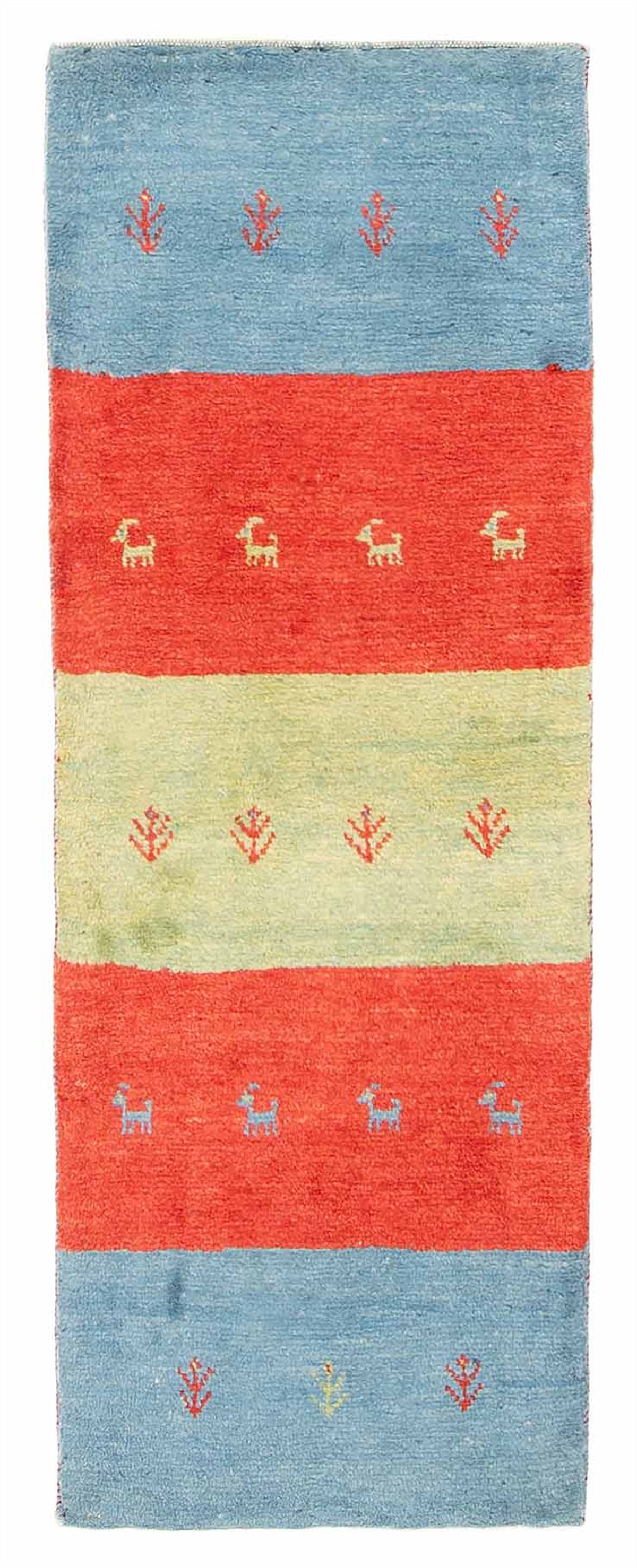 Persian Kashkuli Gabbeh 1'9" x 4'11" Hand-knotted Wool Runner Rug 