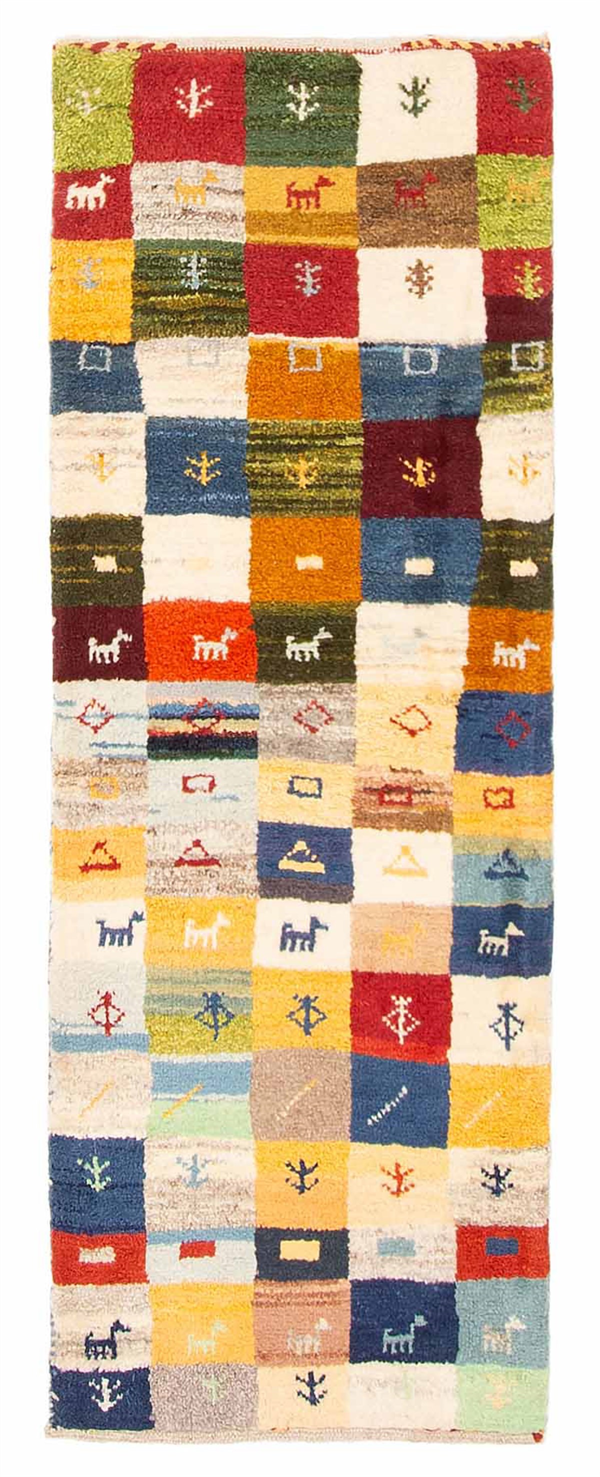 Persian Kashkuli Gabbeh 1'9" x 4'11" Hand-knotted Wool Runner Rug 