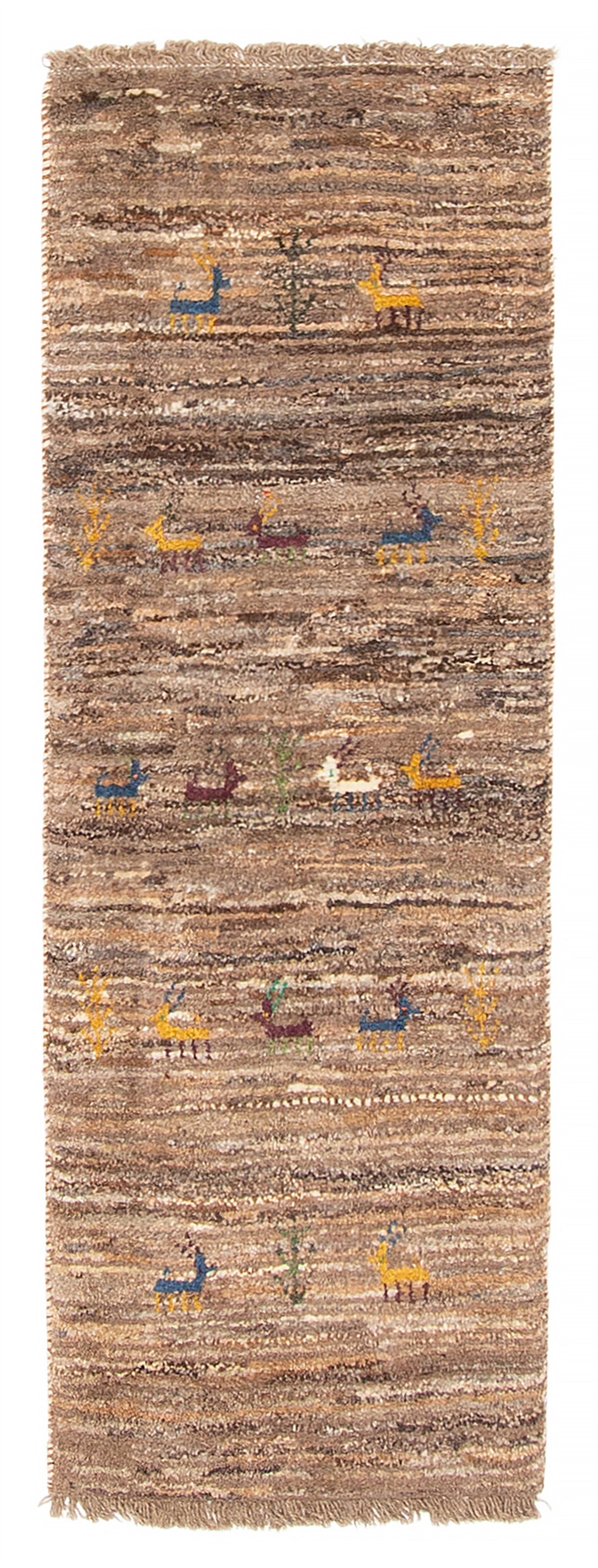 Persian Kashkuli Gabbeh 1'7" x 4'8" Hand-knotted Wool Runner Rug 