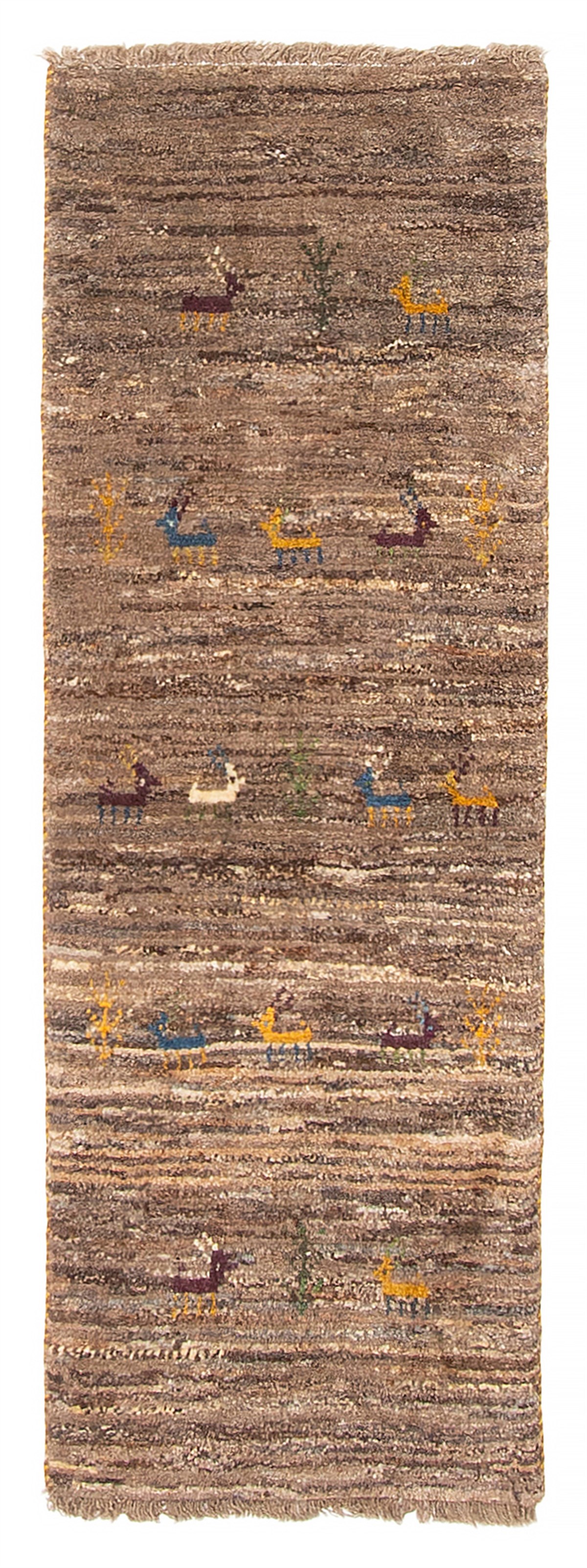 Persian Kashkuli Gabbeh 1'7" x 4'6" Hand-knotted Wool Runner Rug 
