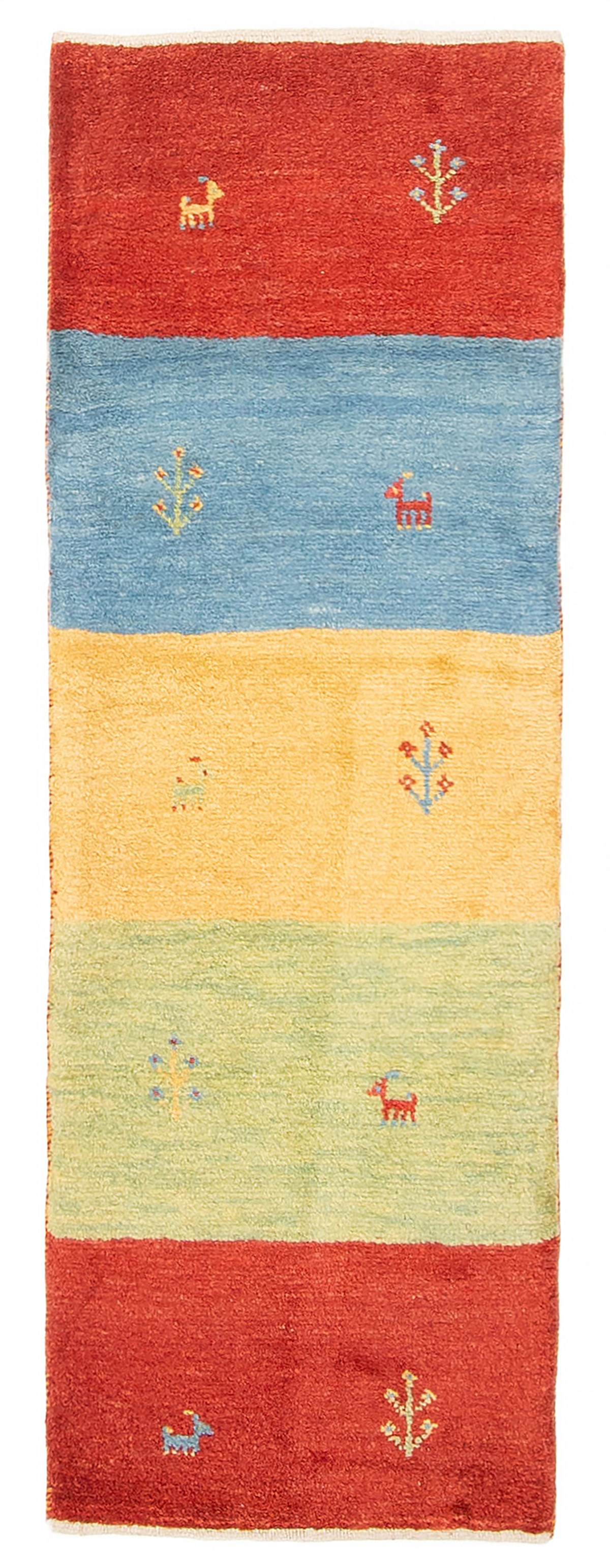 Persian Kashkuli Gabbeh 1'8" x 4'9" Hand-knotted Wool Runner Rug 