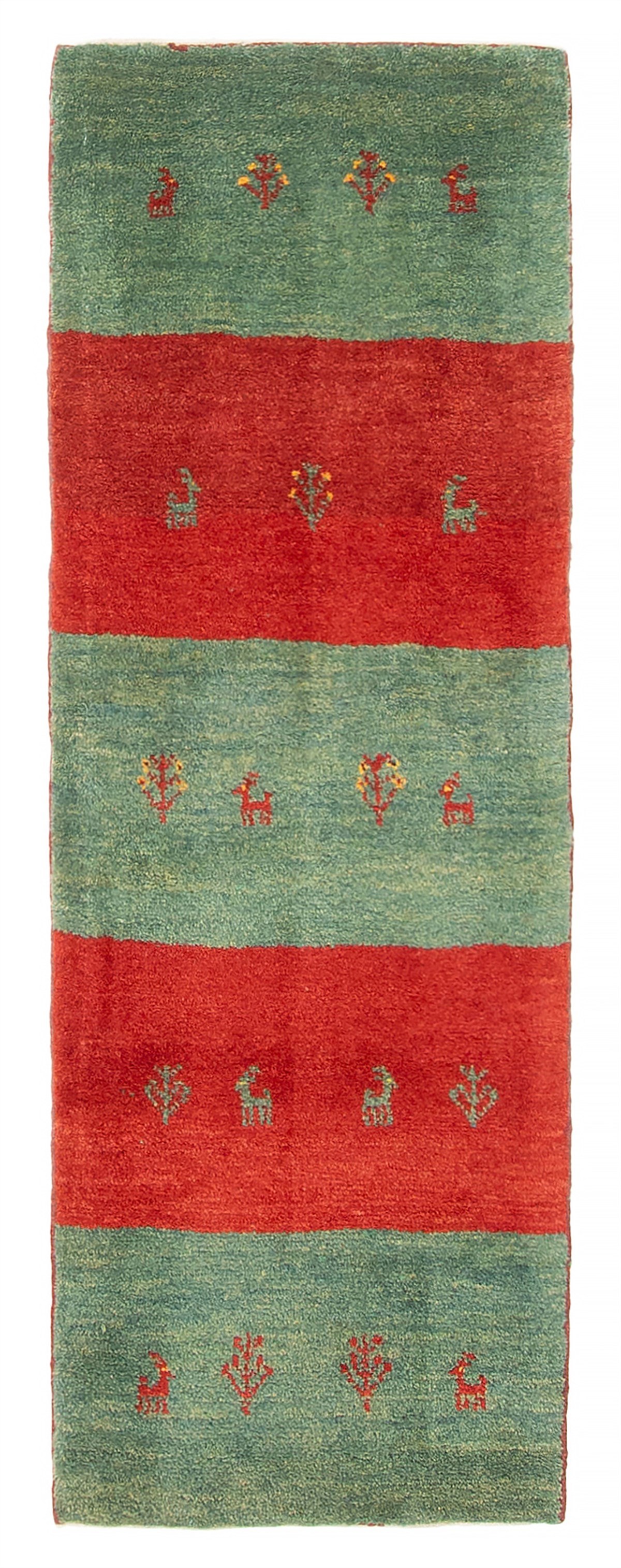 Persian Kashkuli Gabbeh 1'9" x 4'11" Hand-knotted Wool Runner Rug 