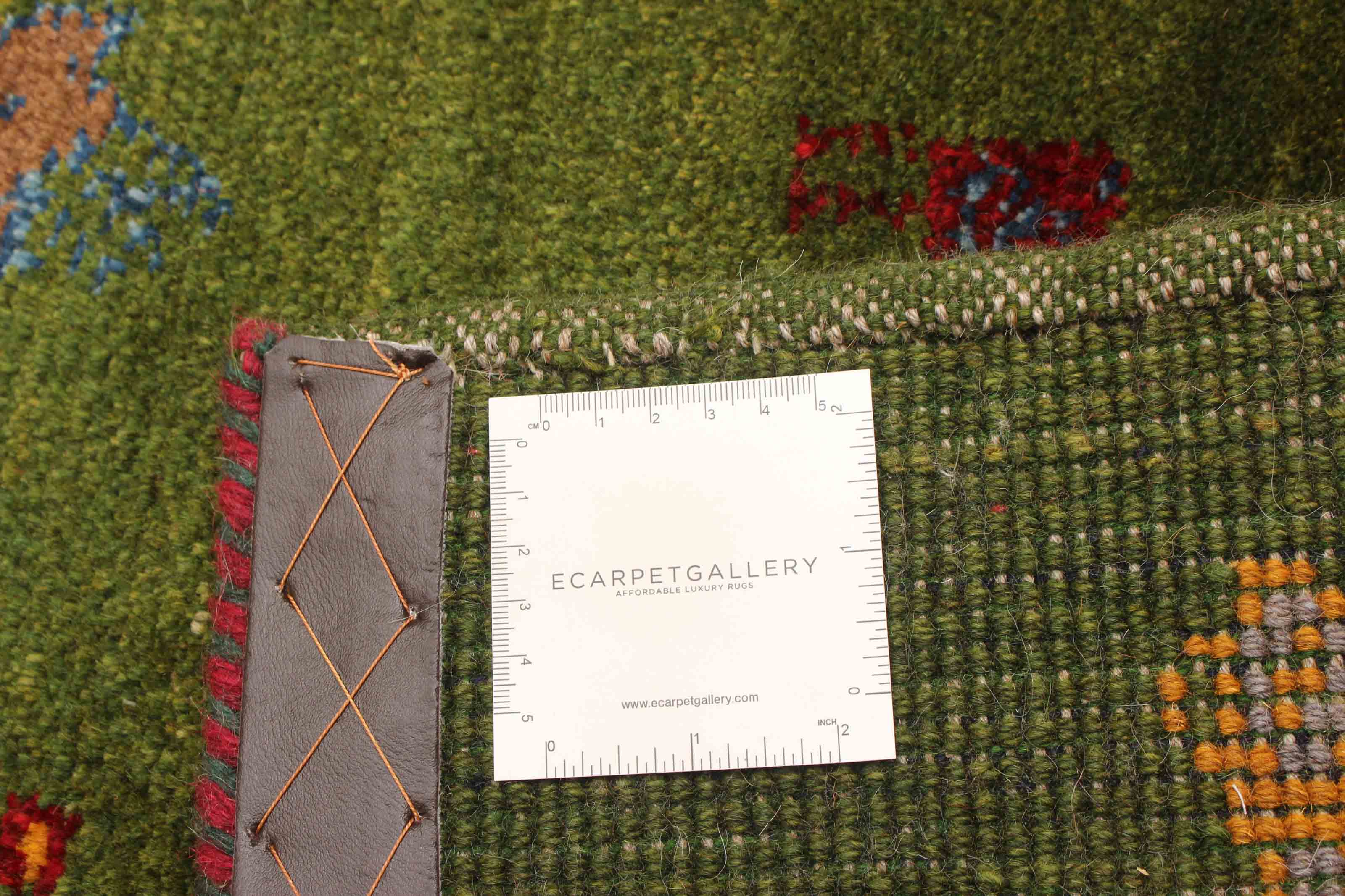 Gabba iranian rug※今だけお値下げ！ Gabbeh Ivory/Green Wool Hand 