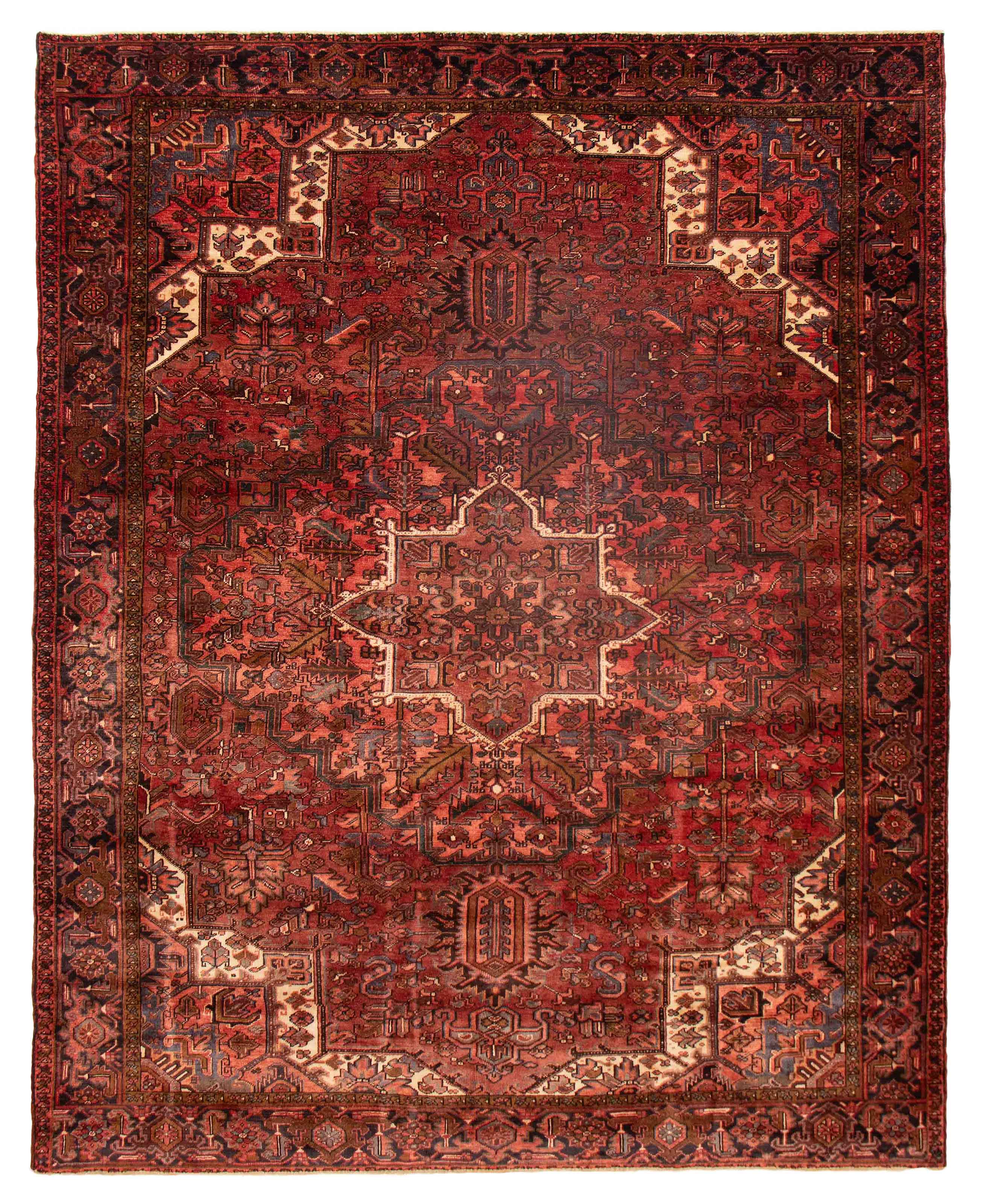 Tapis heriz persan 9'10" x 12'8" en laine