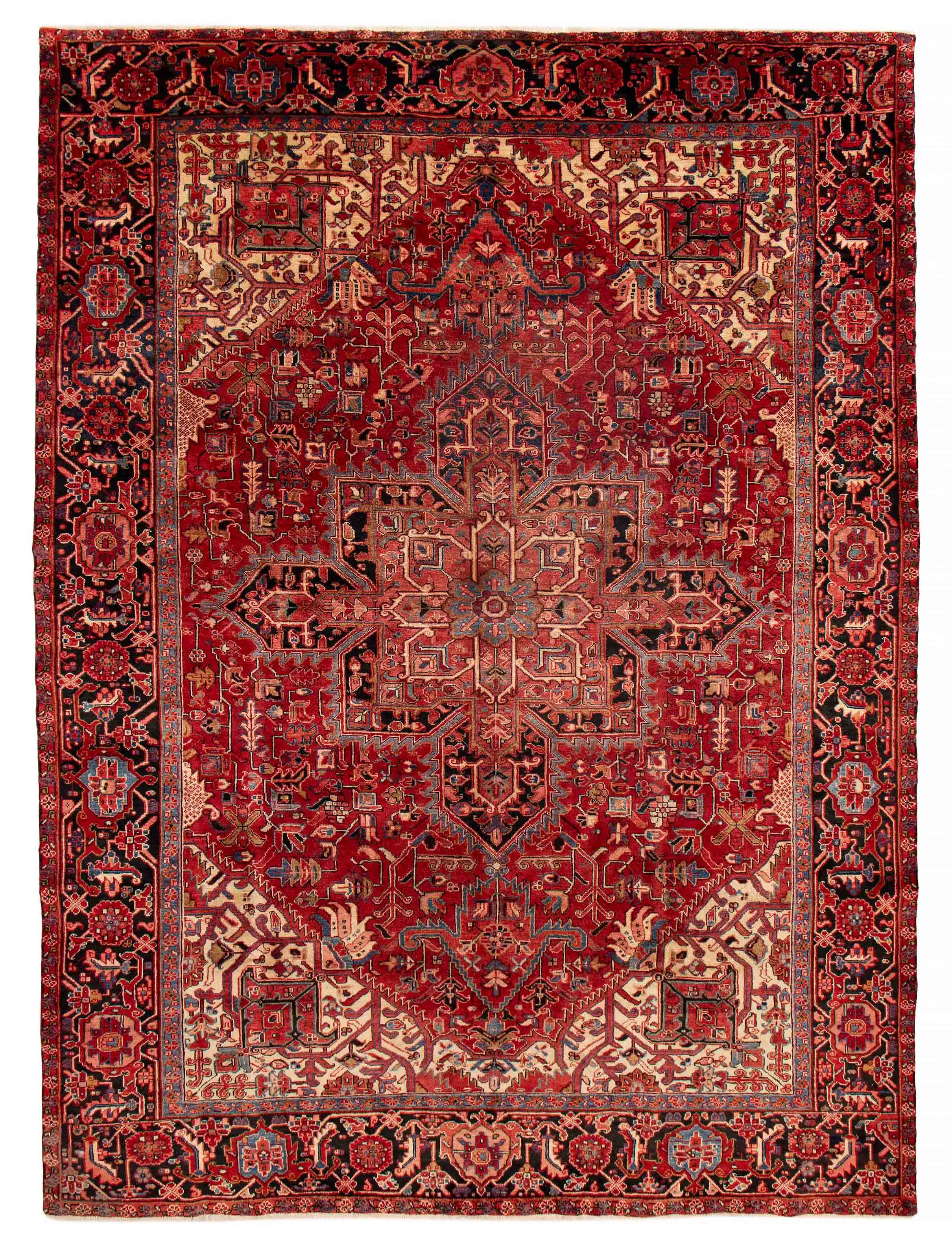 Tapis heriz persan 9'6" x 13'0" en laine