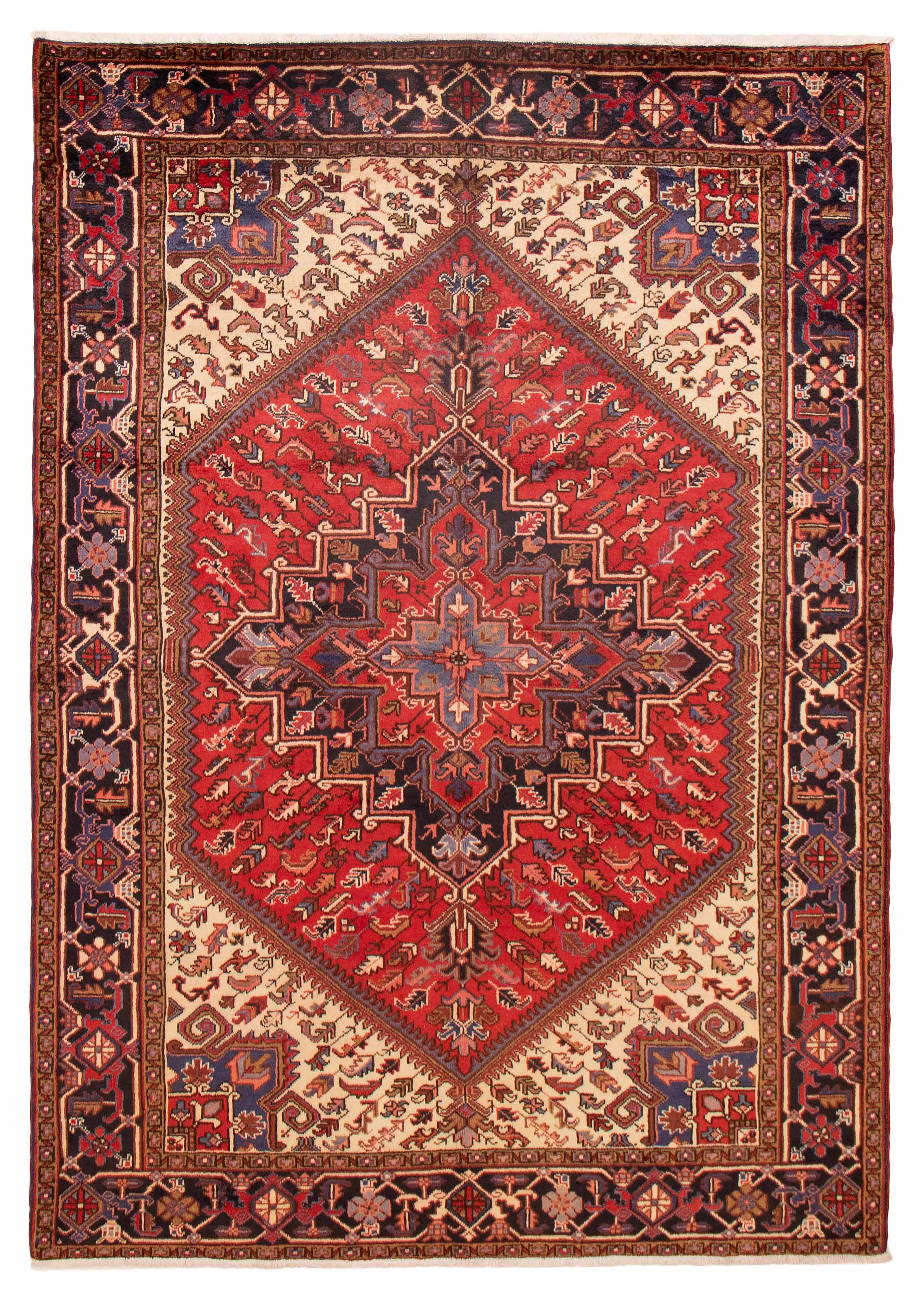 Tapis heriz  6'9" x 9'5" en laine